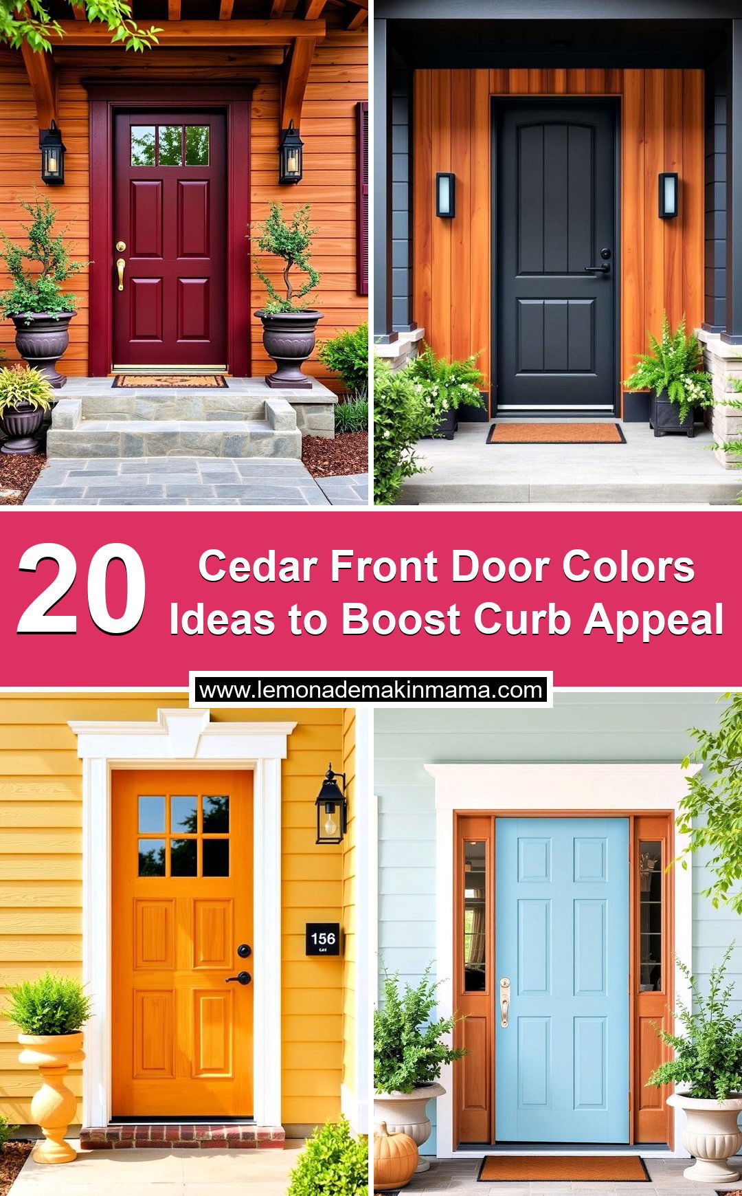Cedar Front Door Colors Ideas to Boost Curb Appeal