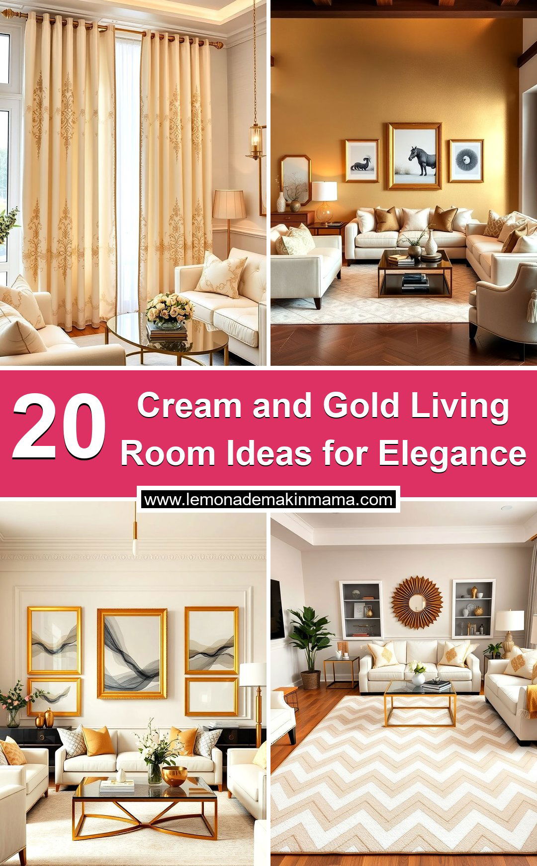Cream and Gold Living Room Ideas for Elegance