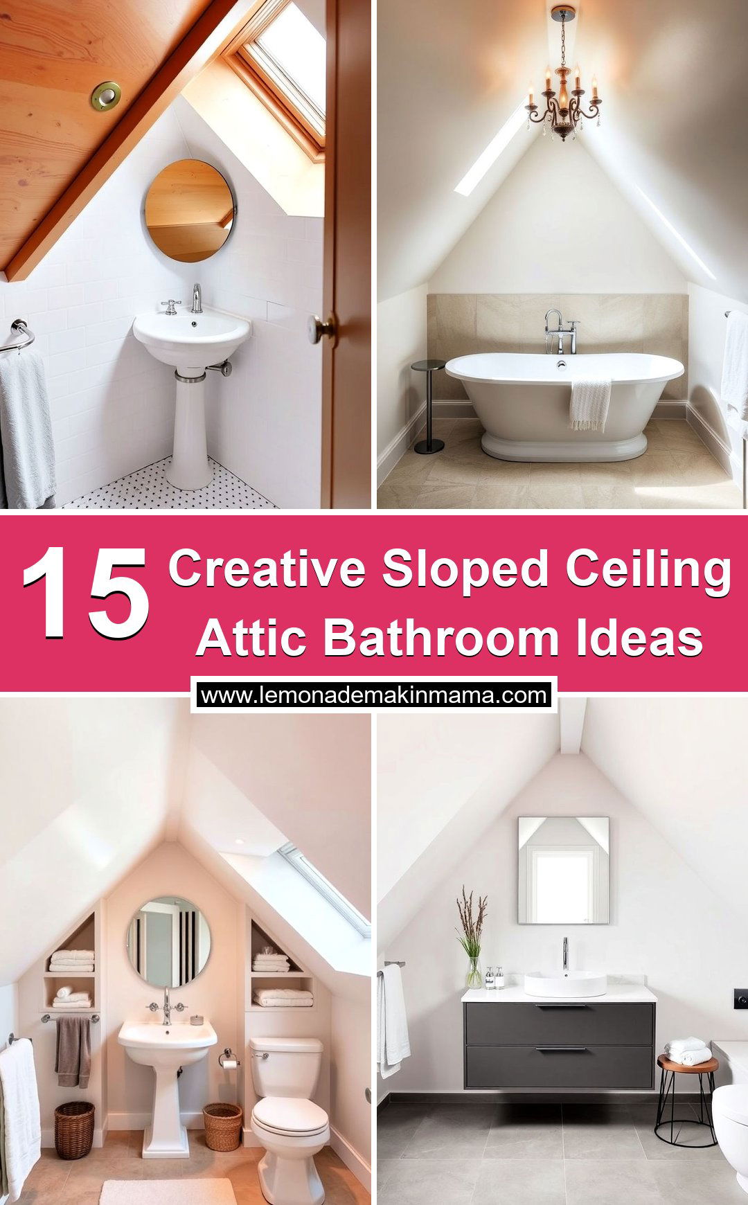 Creative Sloped Ceiling Attic Bathroom Ideas