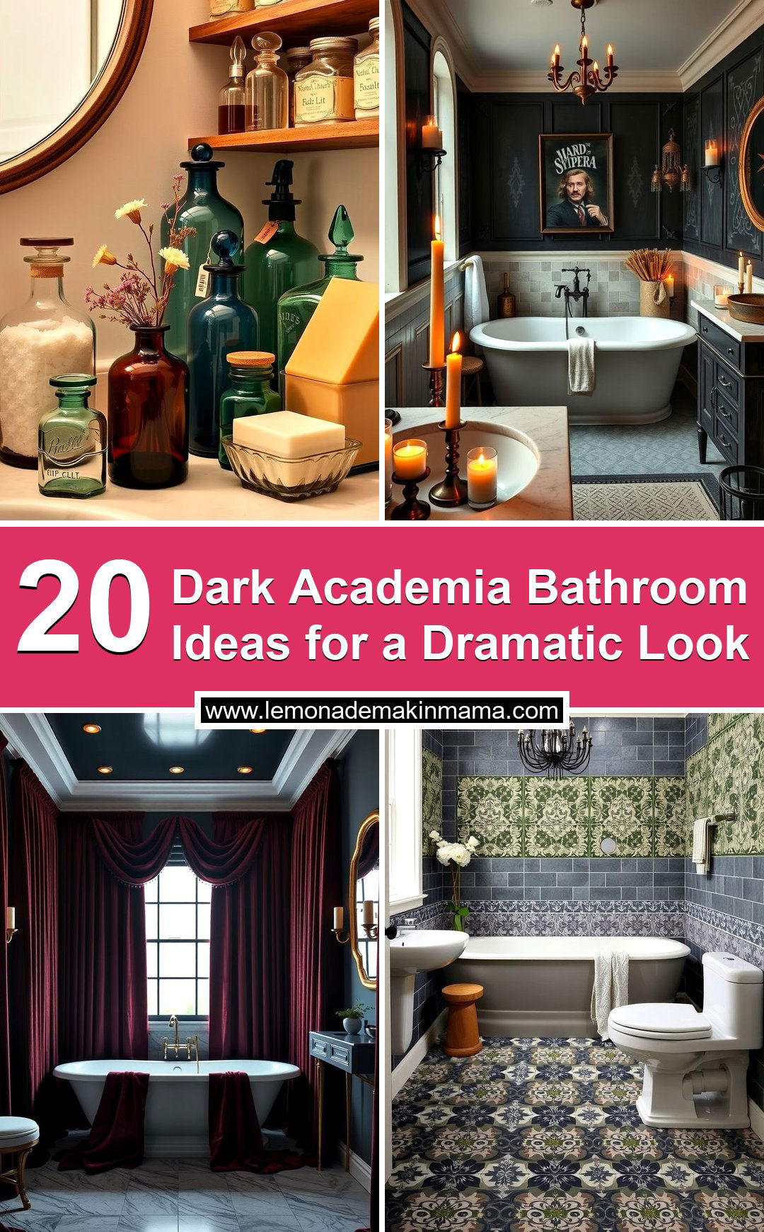 Dark Academia Bathroom Ideas for a Dramatic Look