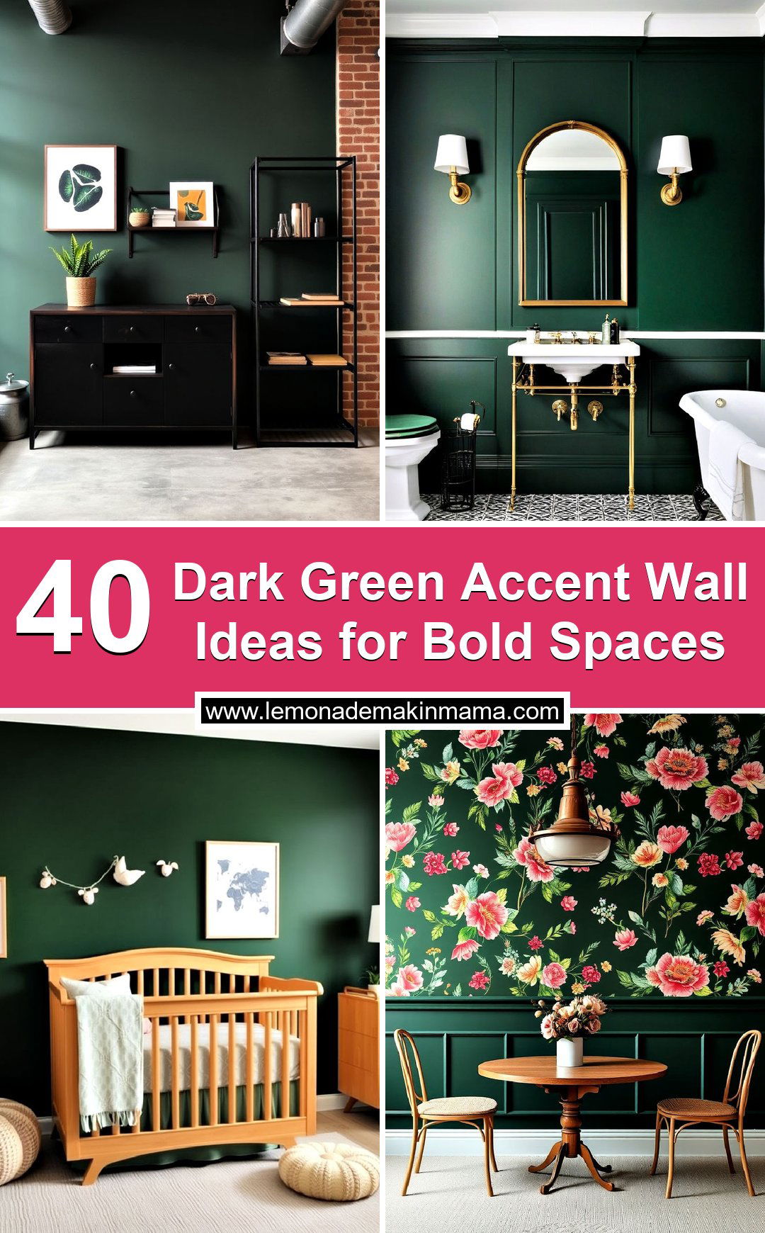 Dark Green Accent Wall Ideas for Bold Spaces