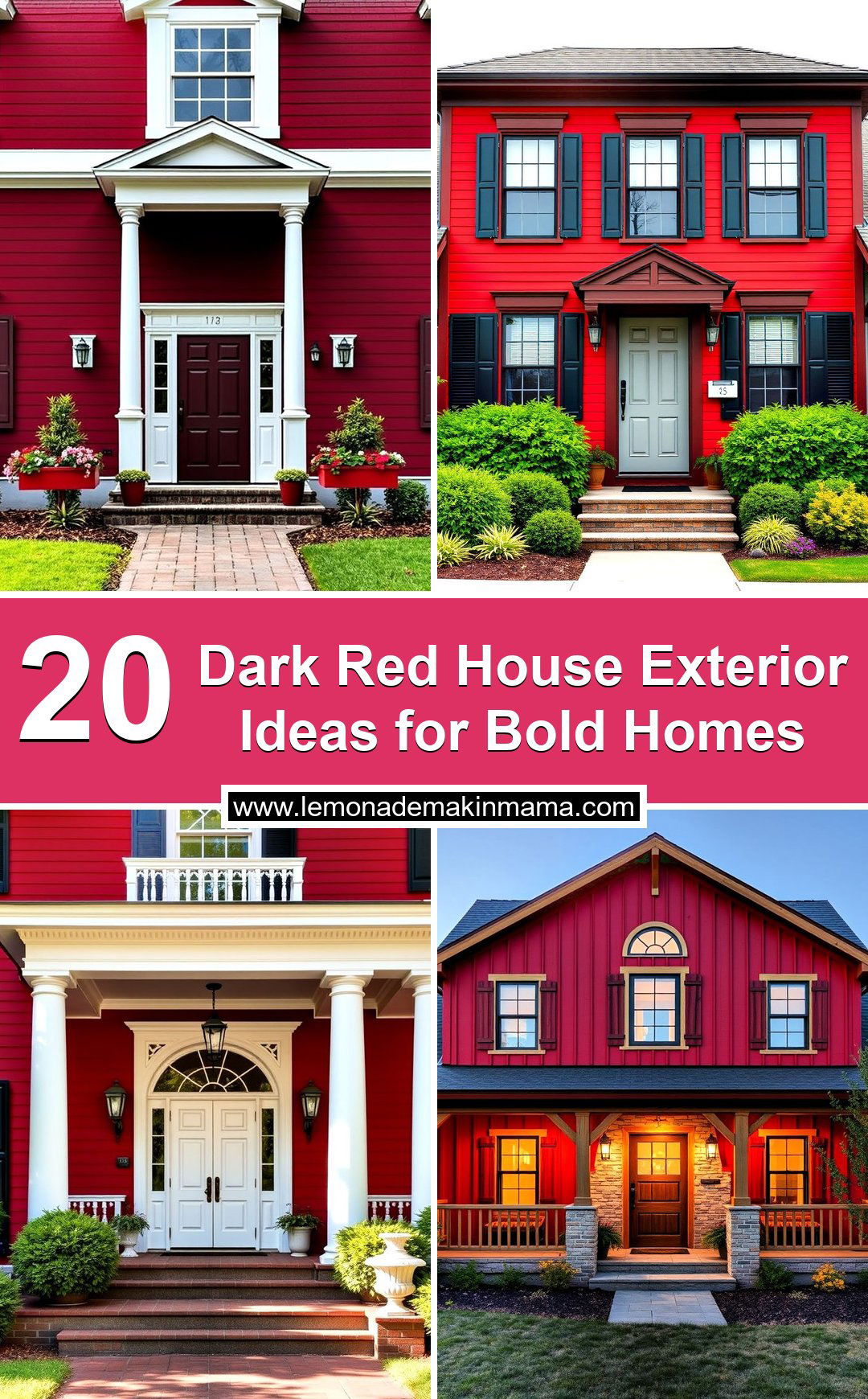 Dark Red House Exterior Ideas for Bold Homes