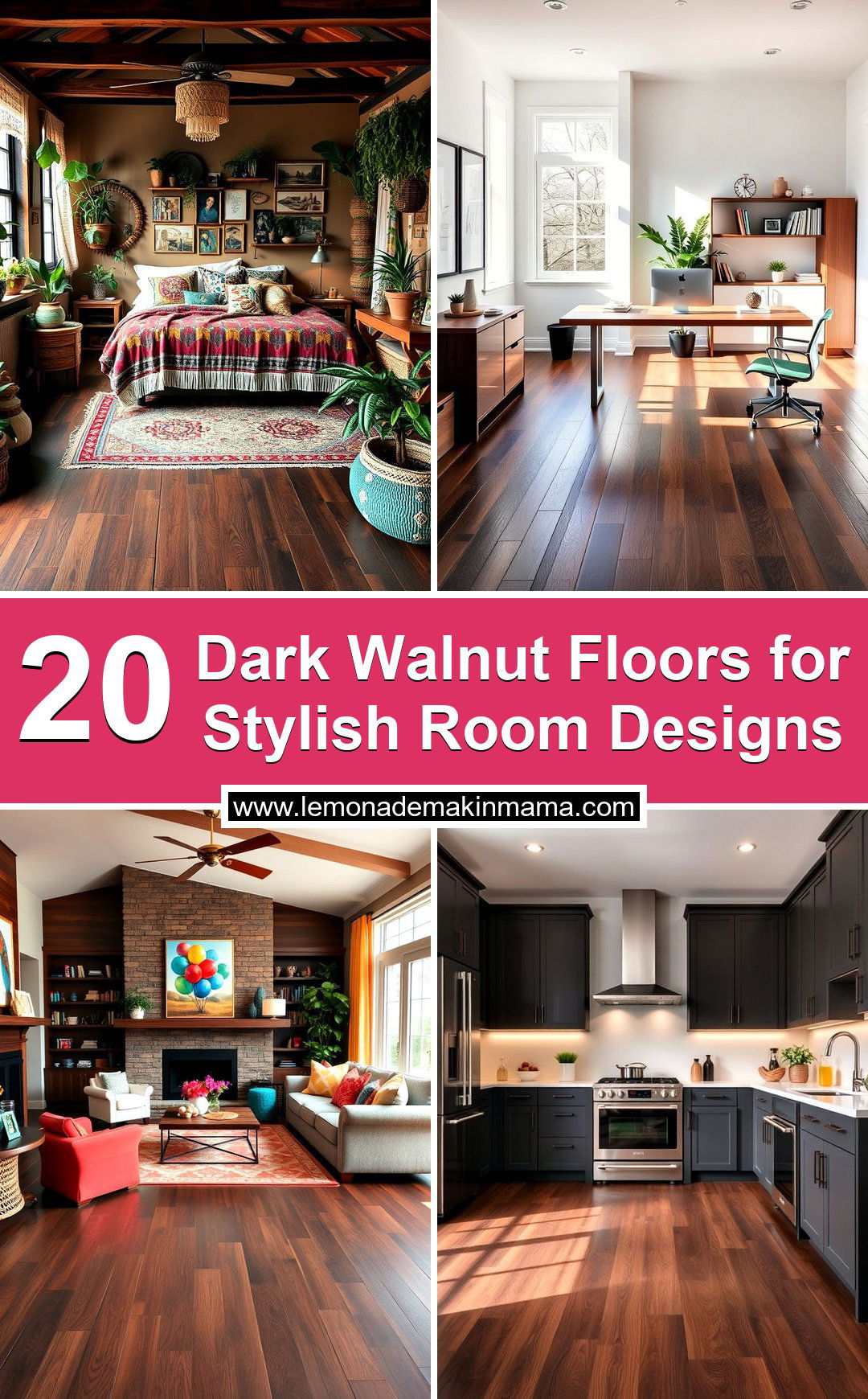 Dark Walnut Floors for Stylish Room Designs
