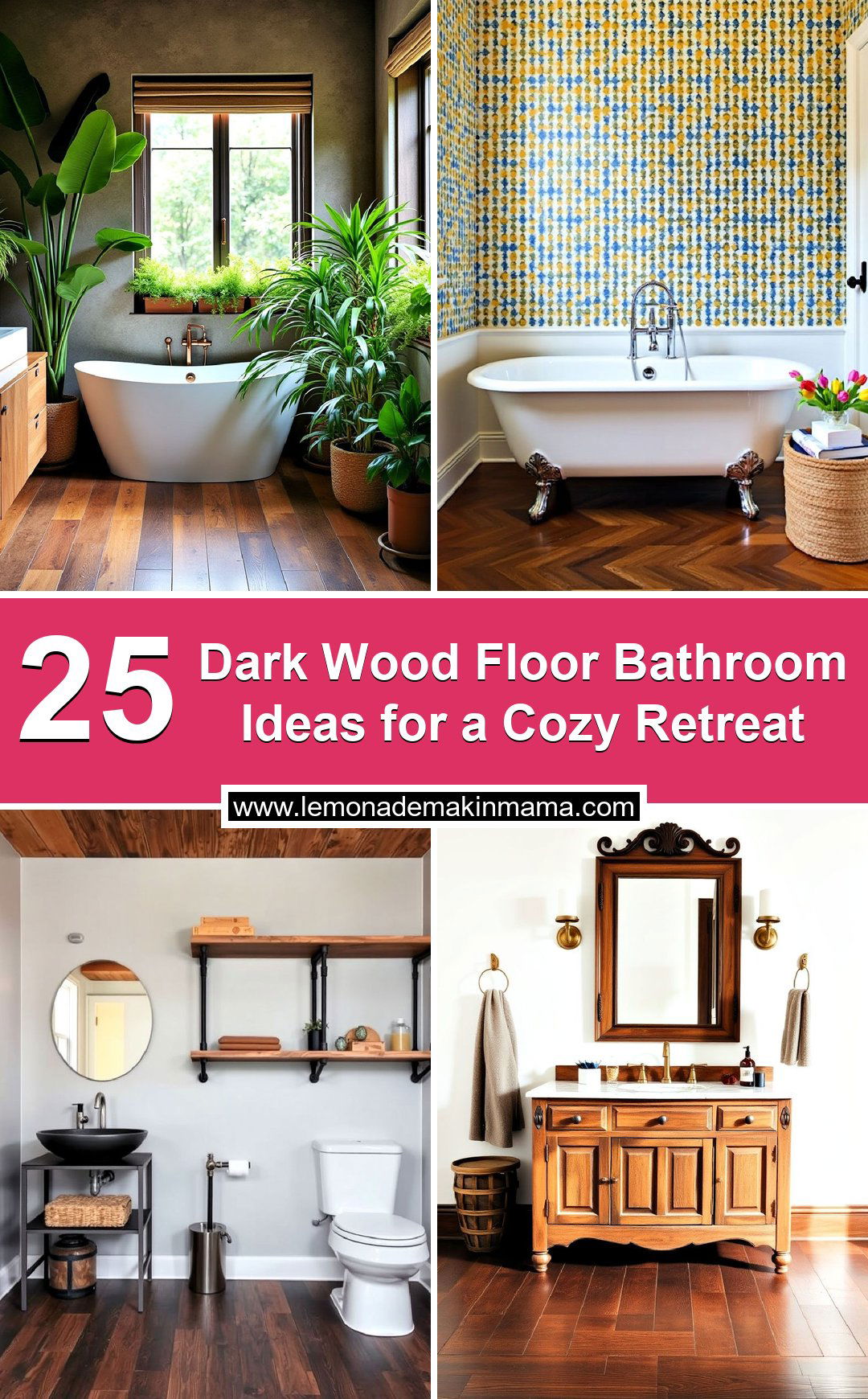 Dark Wood Floor Bathroom Ideas for a Cozy Retreat