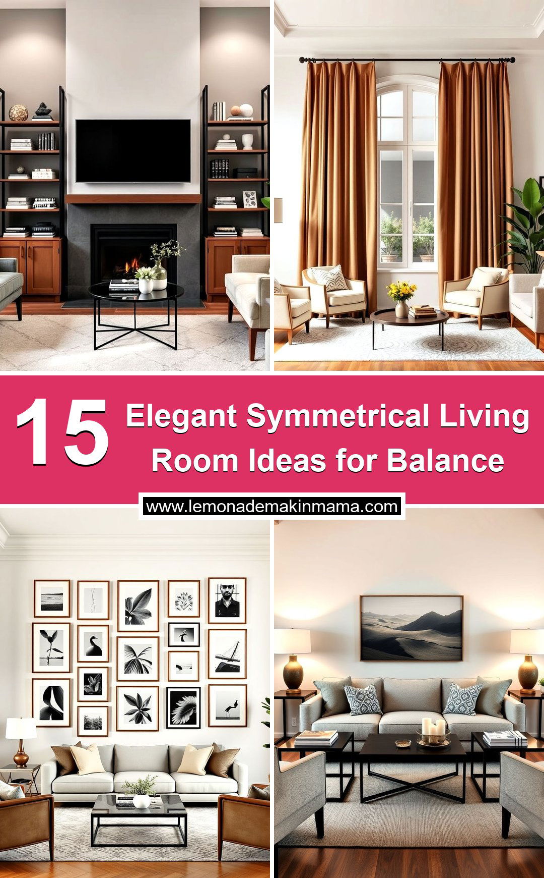 Elegant Symmetrical Living Room Ideas for Balance