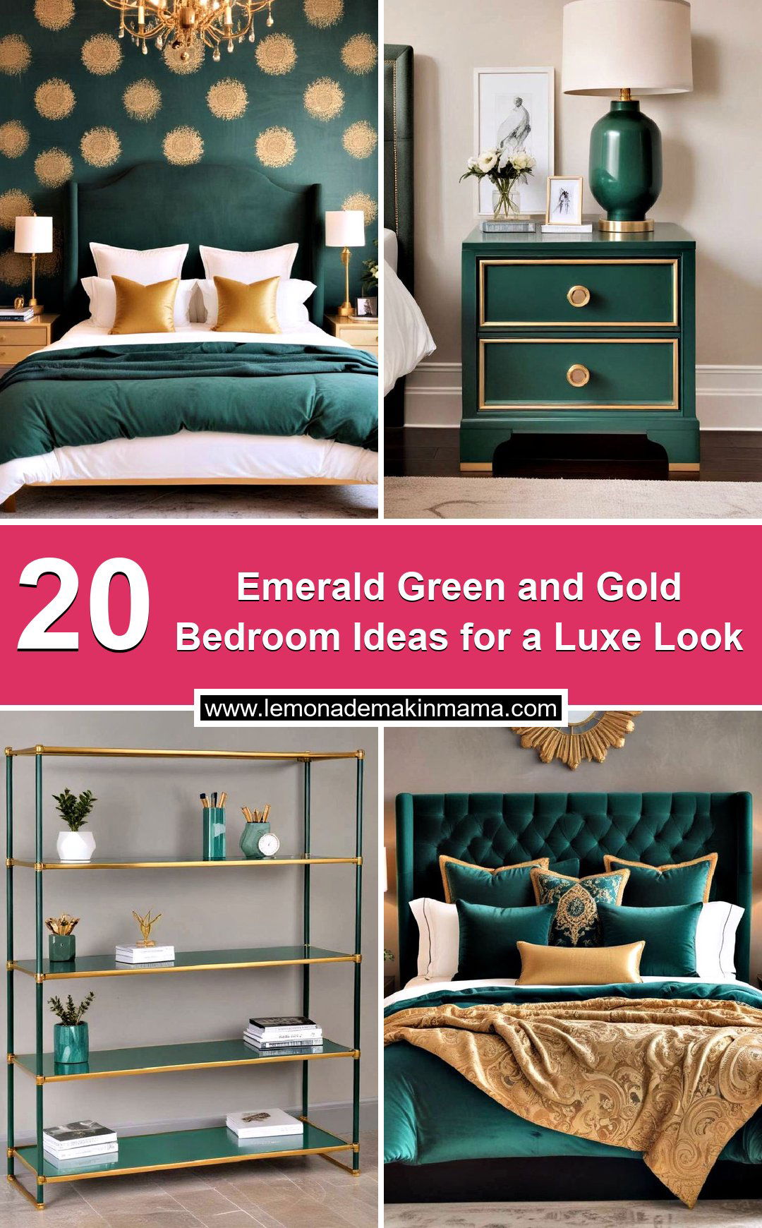 Emerald Green and Gold Bedroom Ideas for a Luxe Look