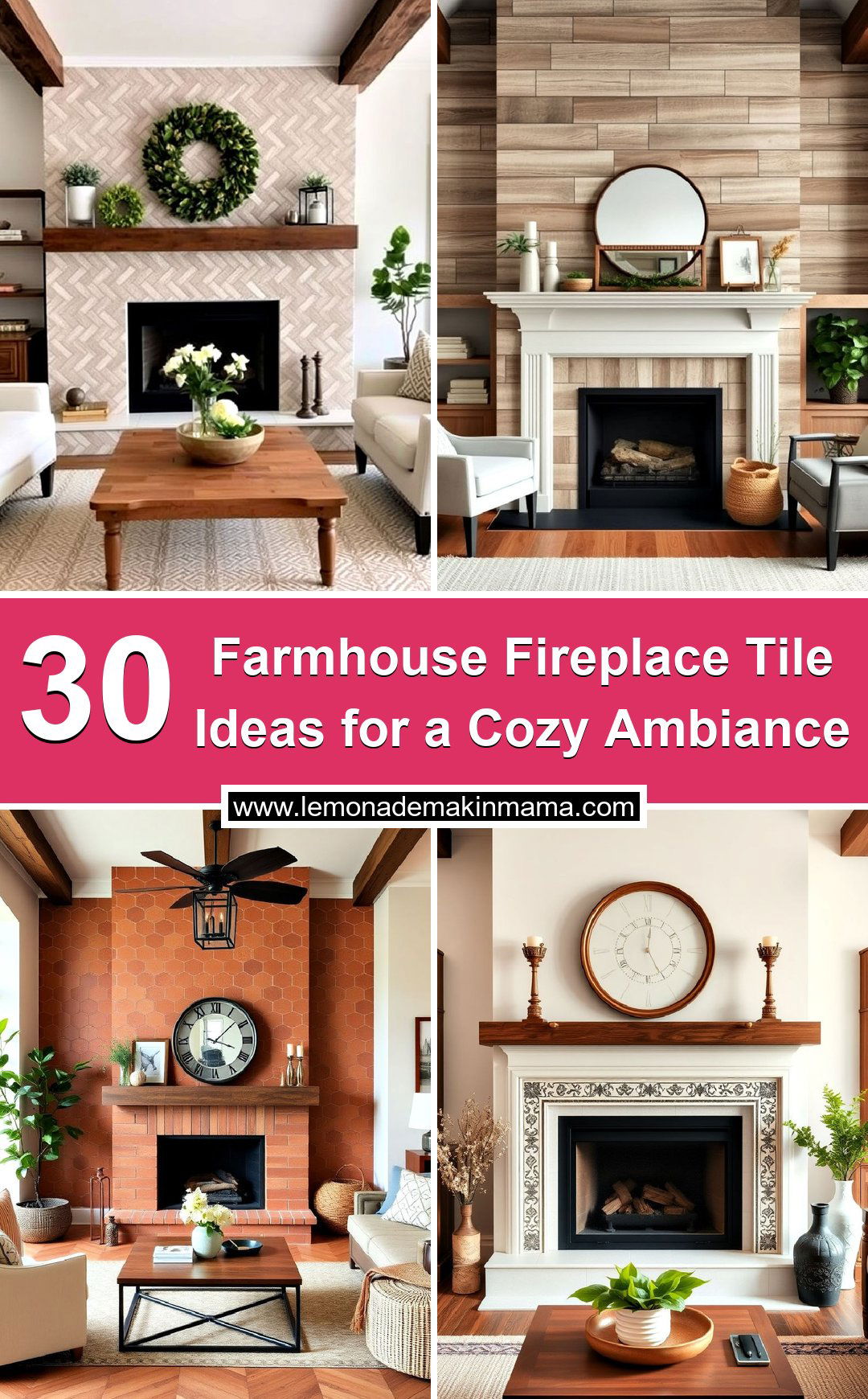 Farmhouse Fireplace Tile Ideas for a Cozy Ambiance