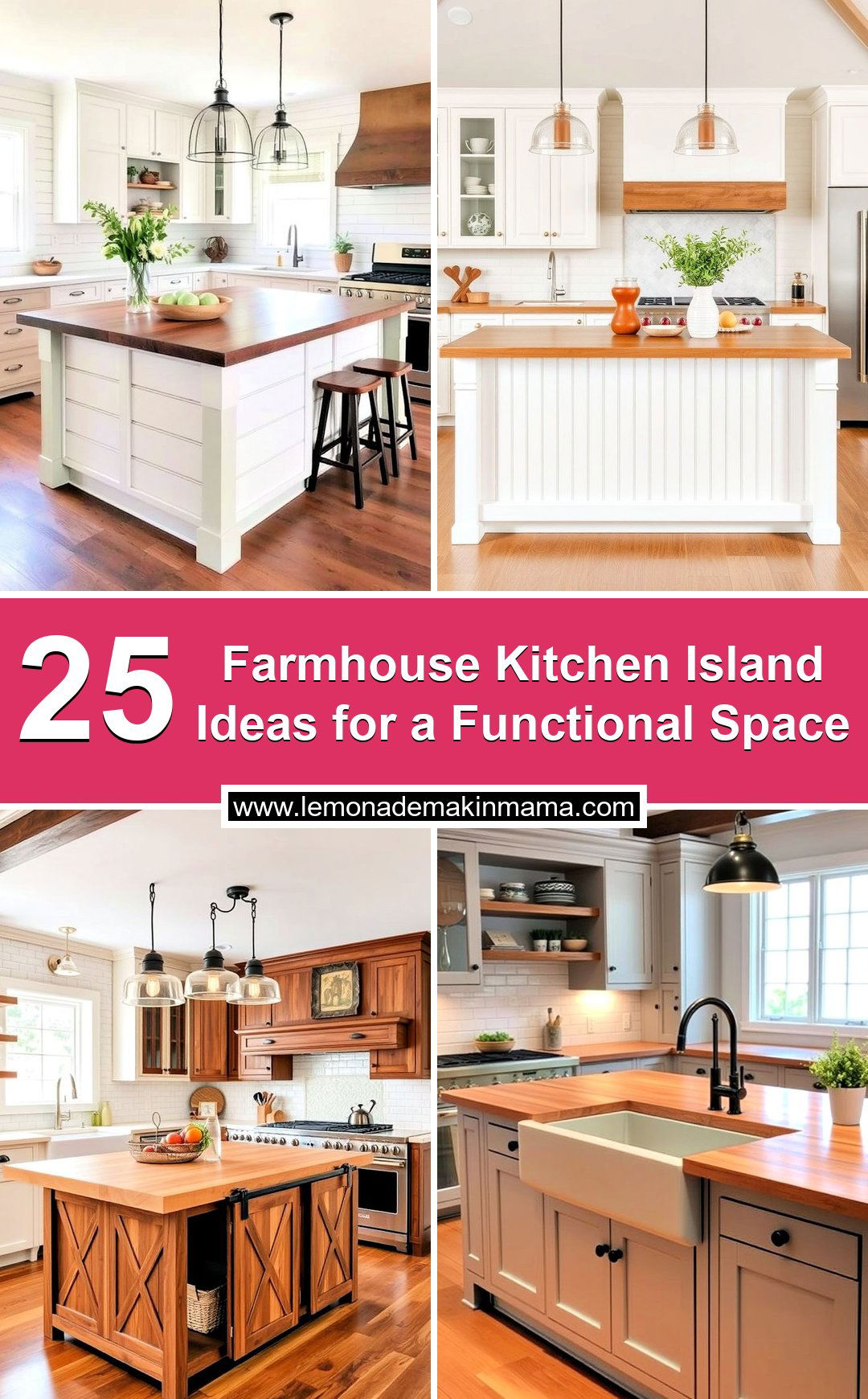 Farmhouse Kitchen Island Ideas for a Functional Space