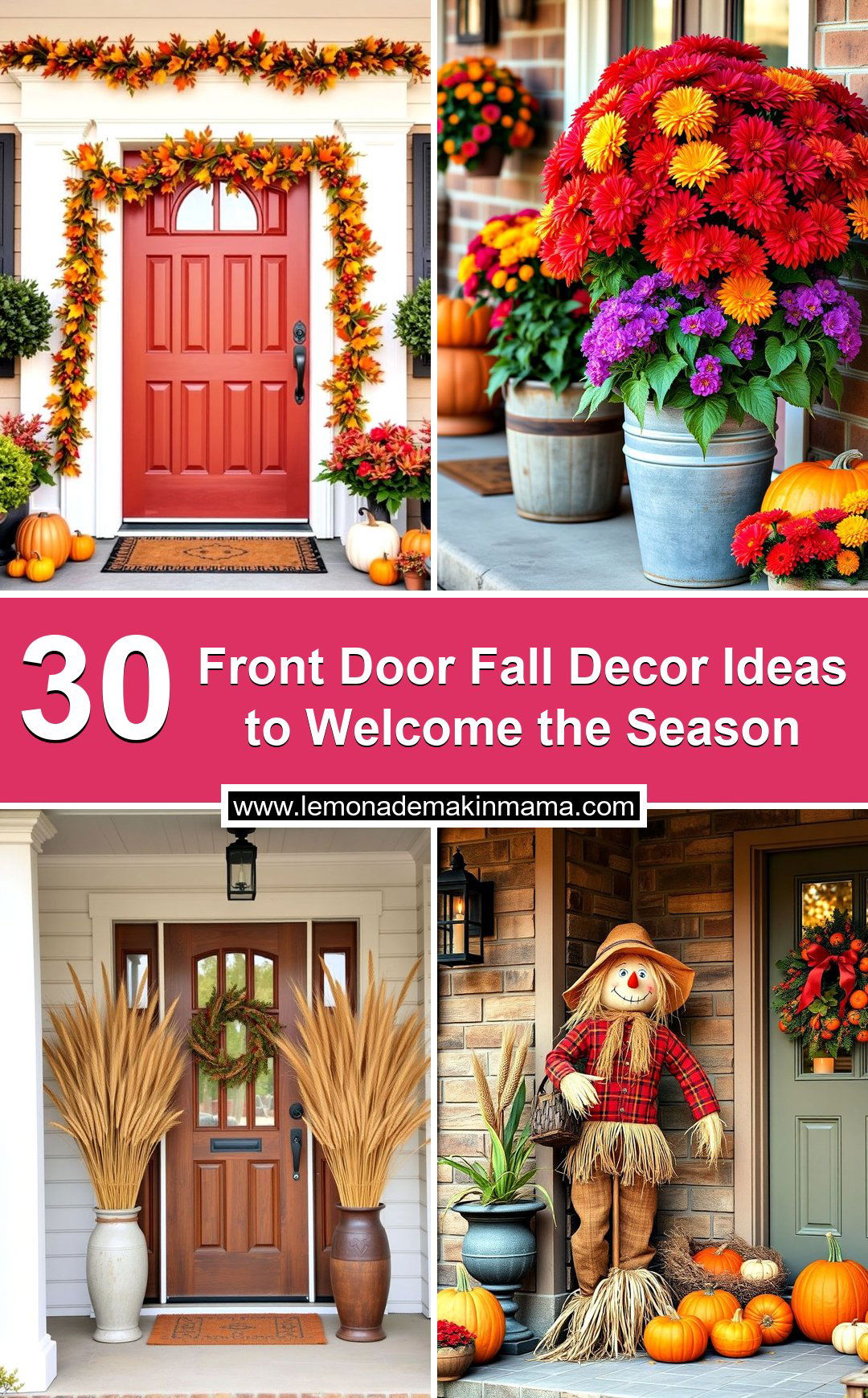 Front Door Fall Decor Ideas to Welcome the Season