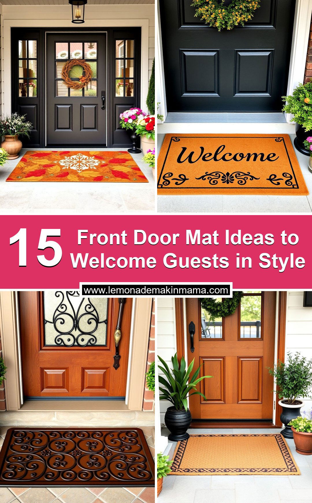Front Door Mat Ideas to Welcome Guests in Style