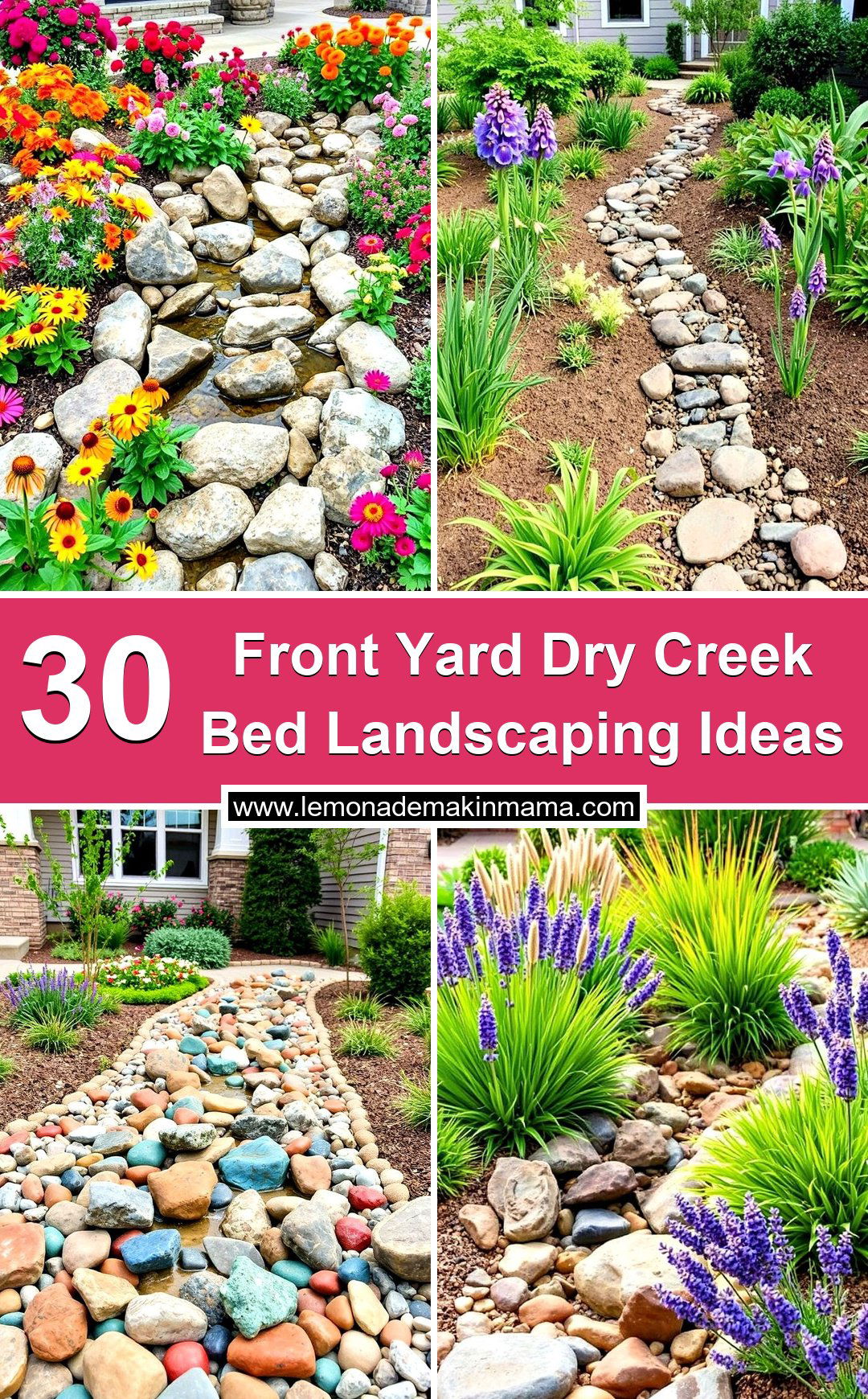 Front Yard Dry Creek Bed Landscaping Ideas