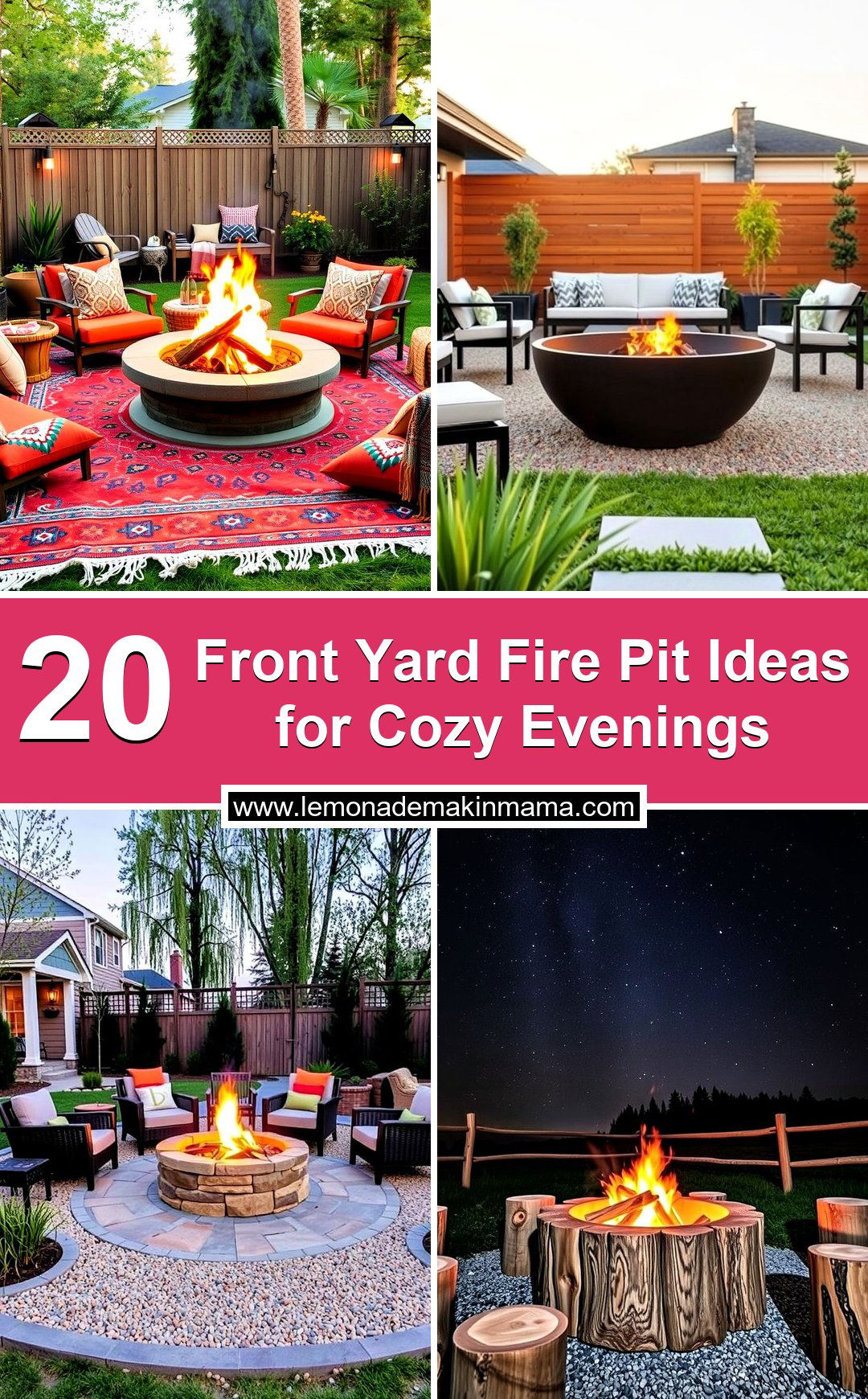 Front Yard Fire Pit Ideas for Cozy Evenings