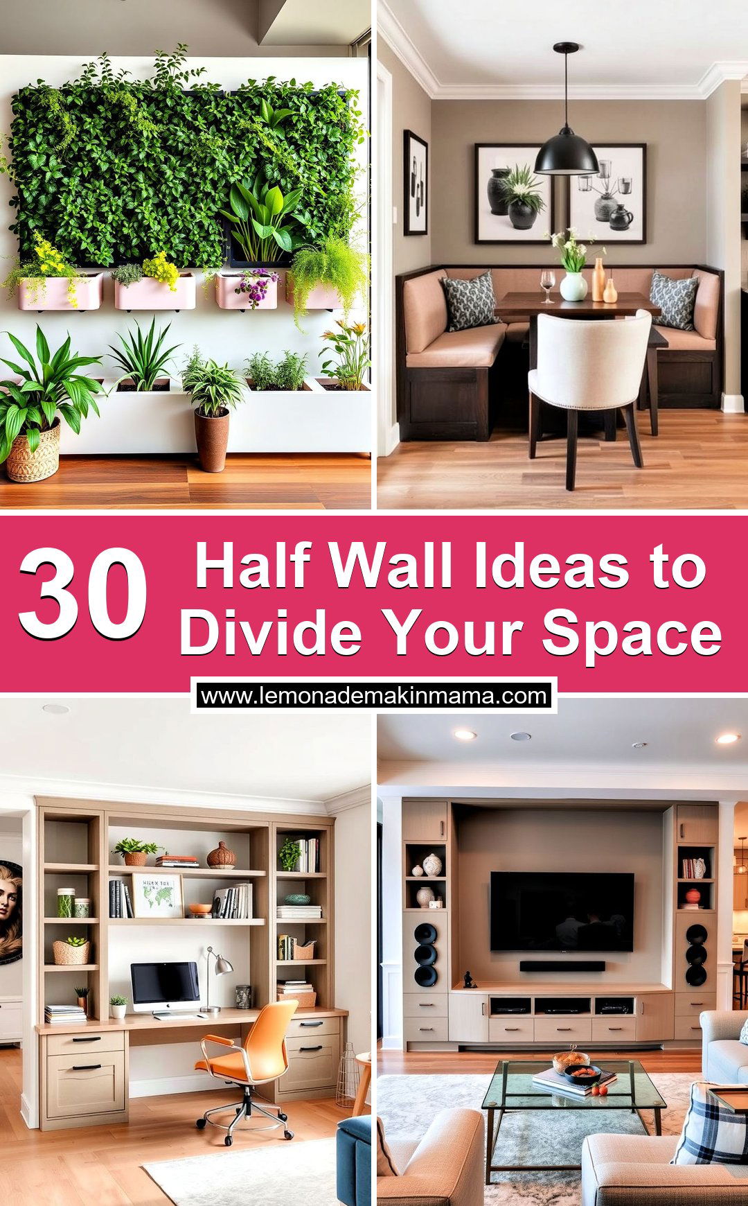 Half Wall Ideas to Divide Your Space