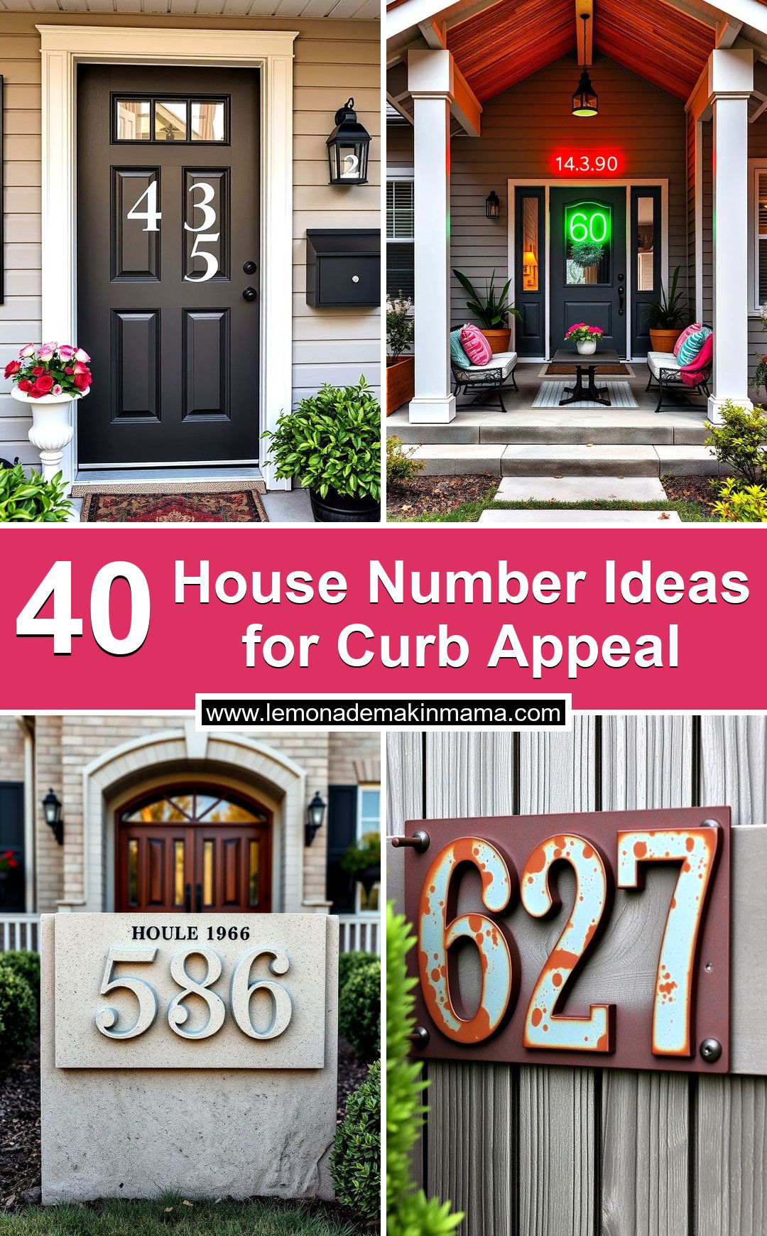 House Number Ideas for Curb Appeal