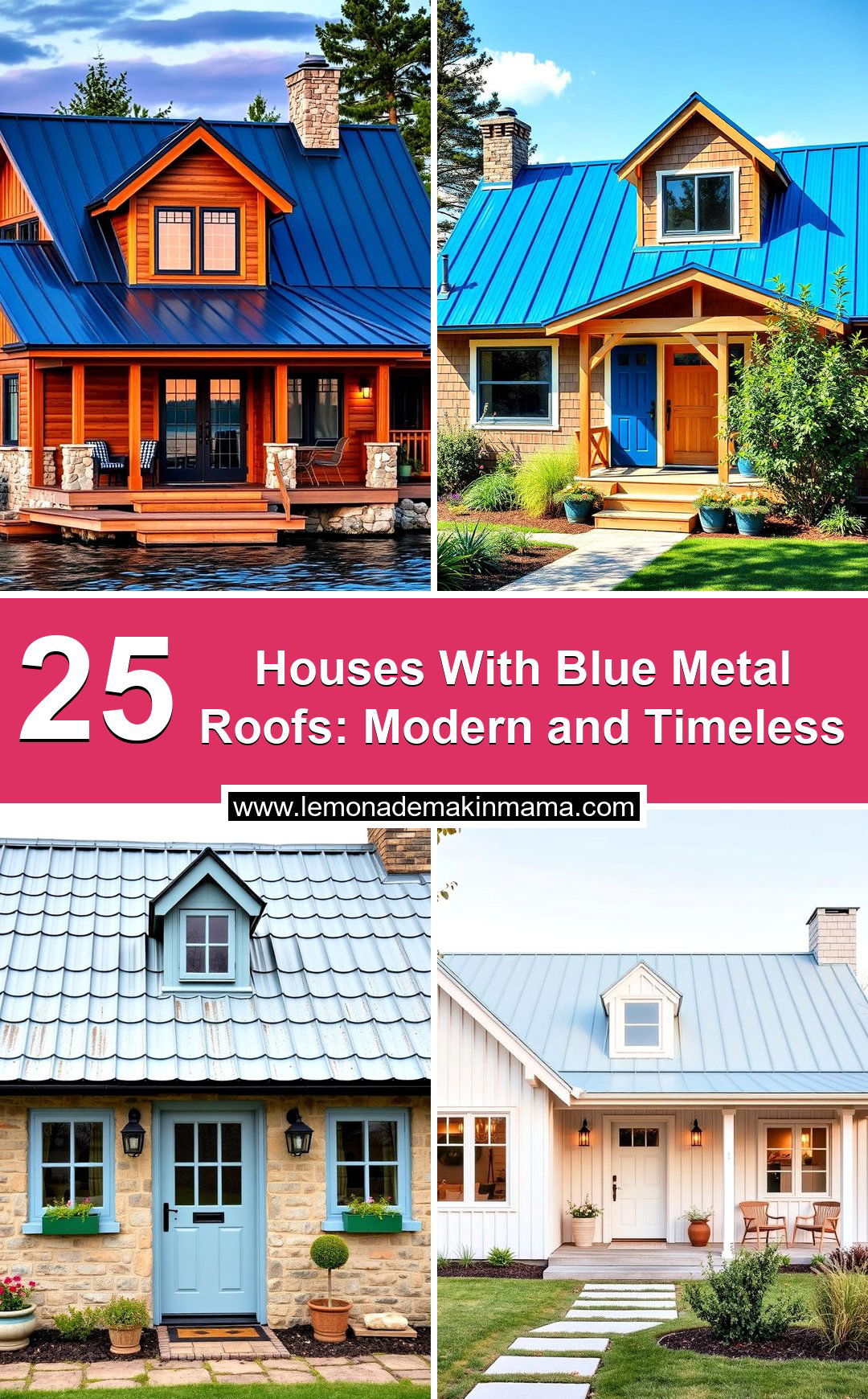 Houses With Blue Metal Roofs: Modern and Timeless