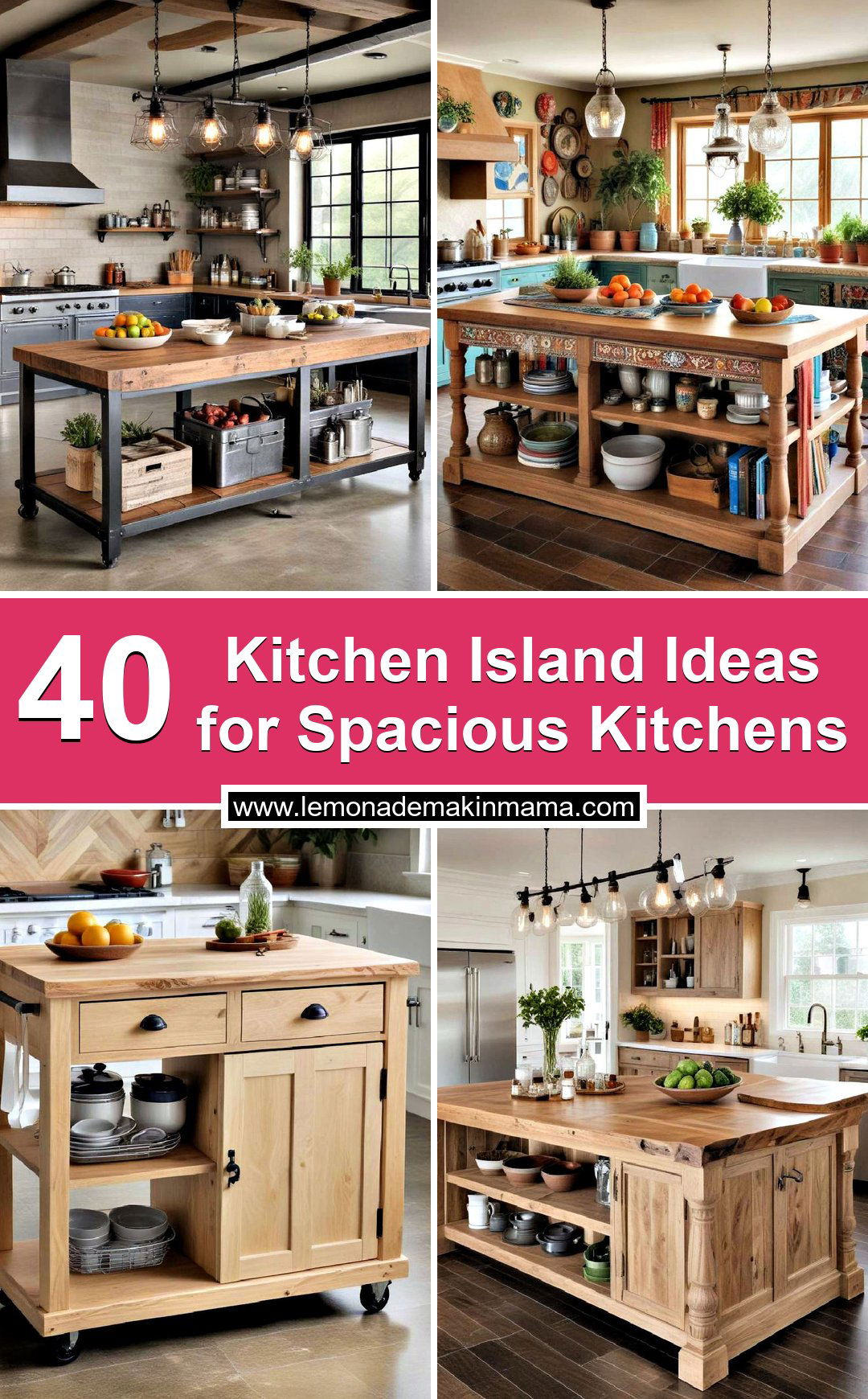 Kitchen Island Ideas for Spacious Kitchens