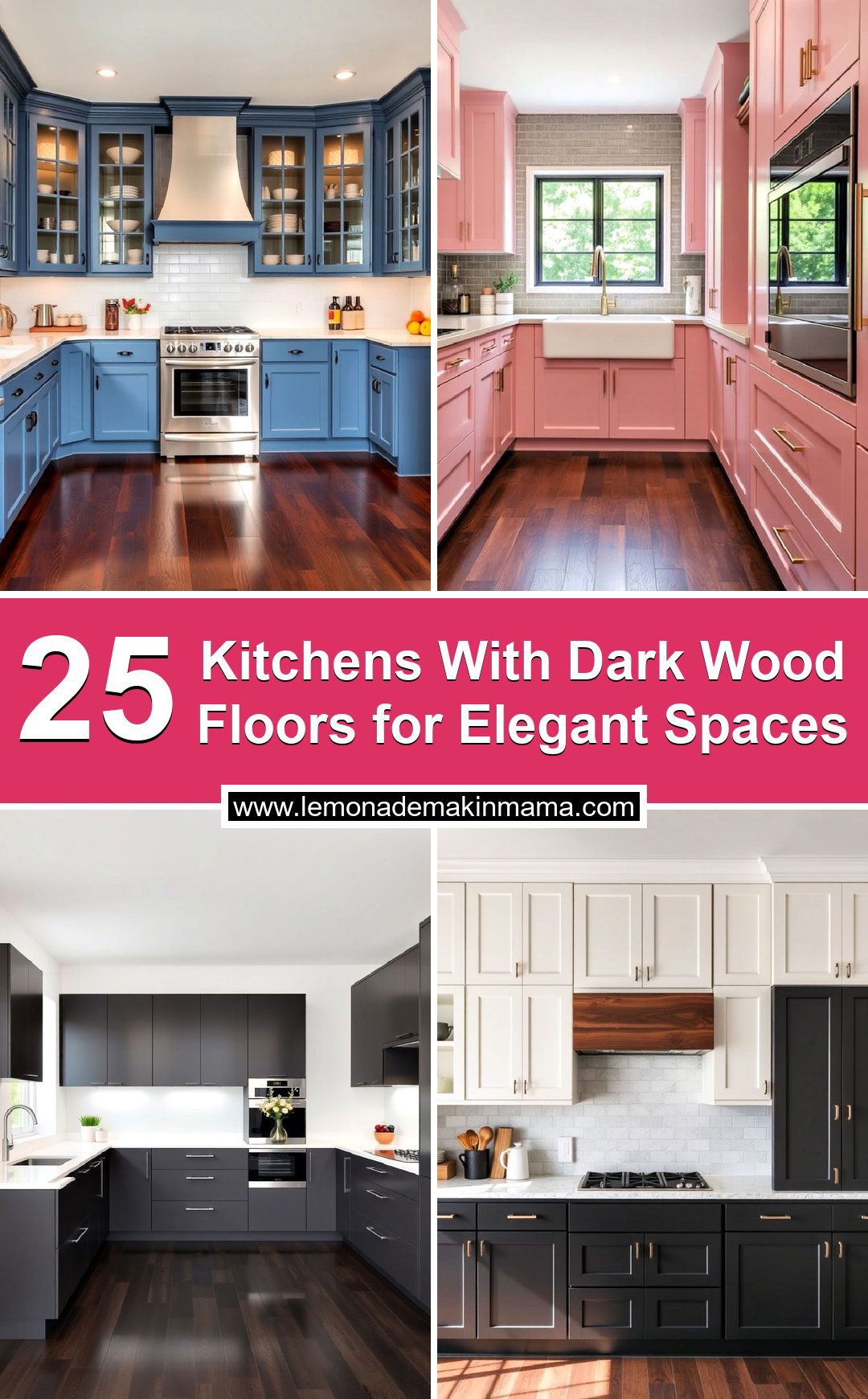Kitchens With Dark Wood Floors for Elegant Spaces