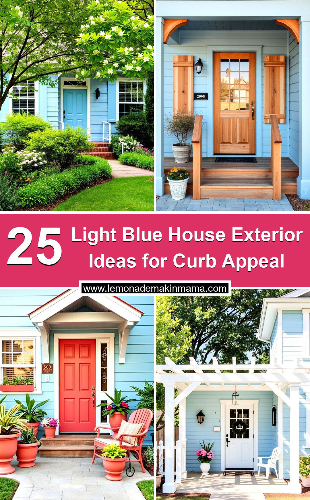 Light Blue House Exterior Ideas for Curb Appeal