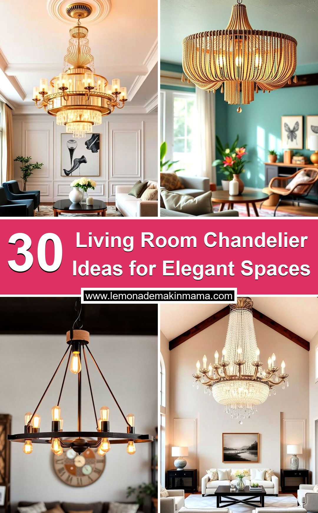 Living Room Chandelier Ideas for Elegant Spaces