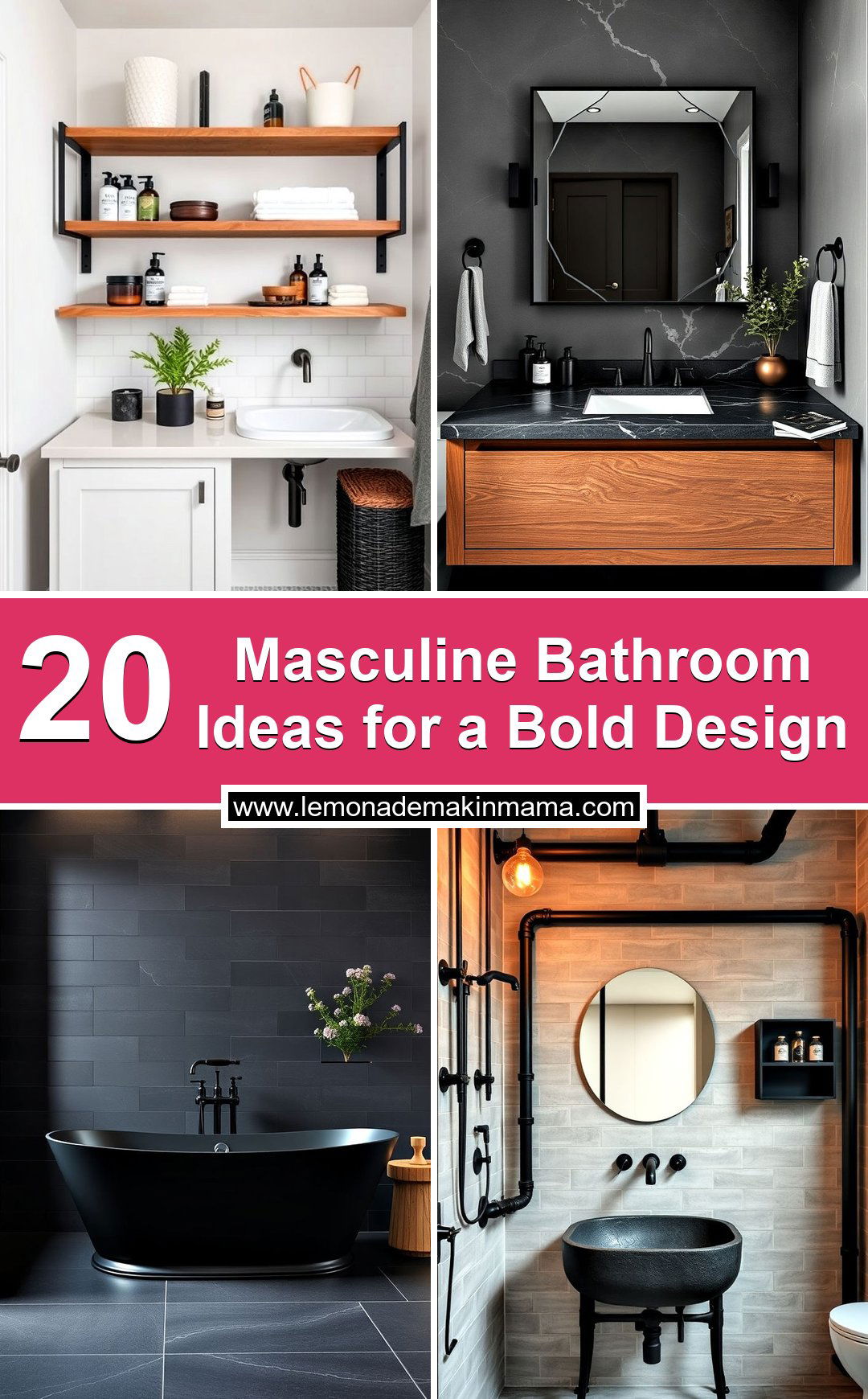 Masculine Bathroom Ideas for a Bold Design