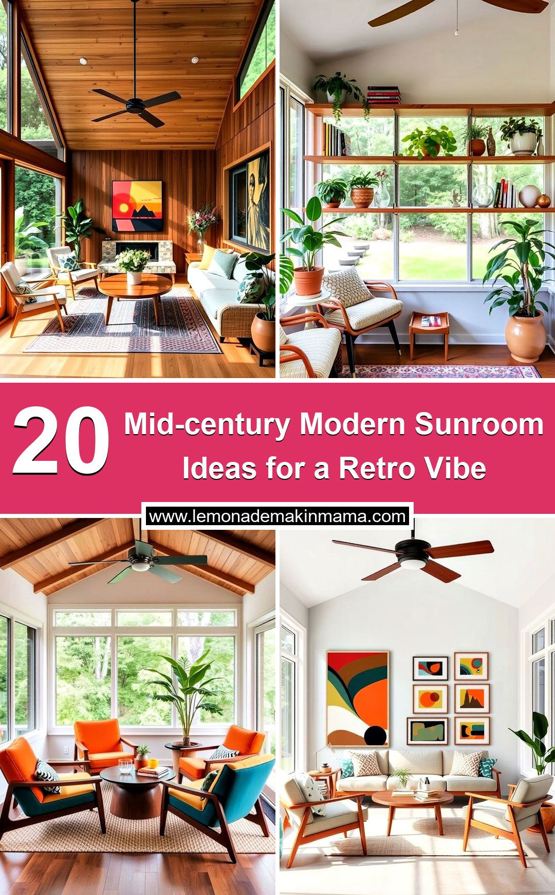 Mid-century Modern Sunroom Ideas for a Retro Vibe