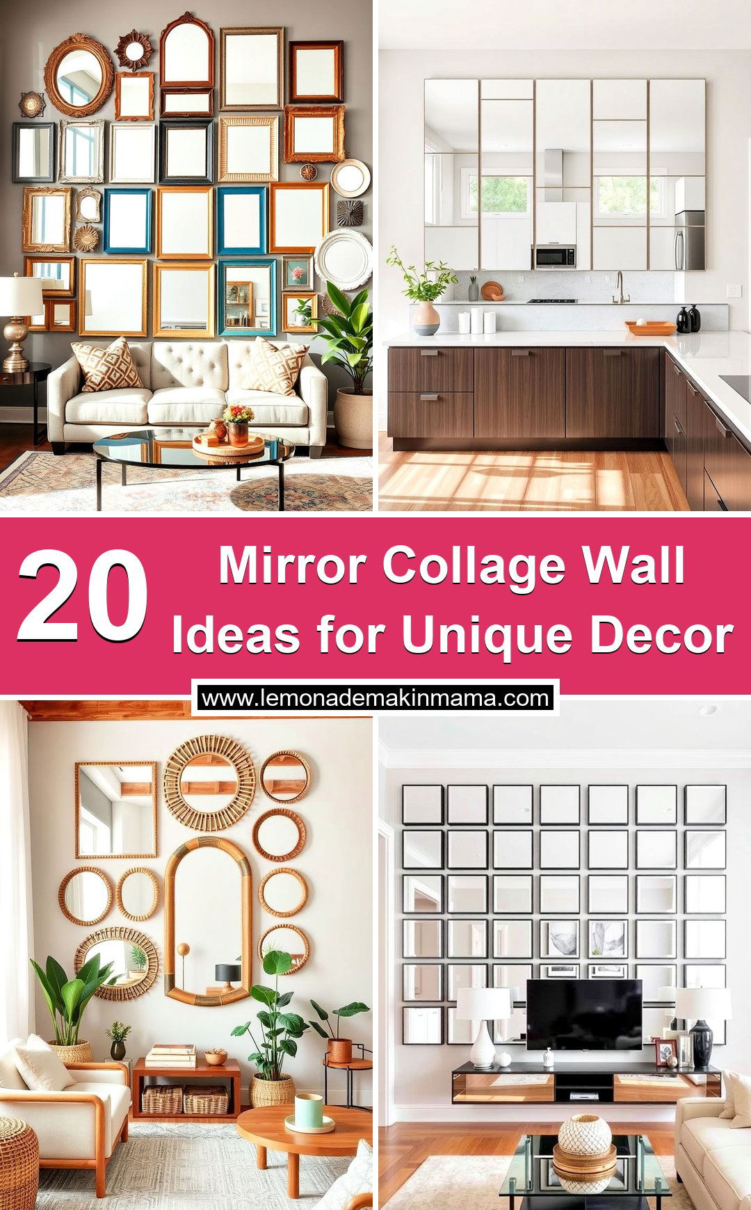 Mirror Collage Wall Ideas for Unique Decor