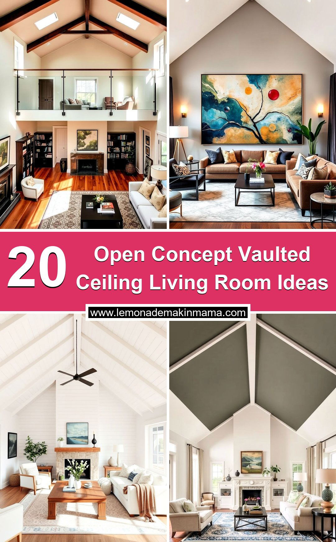 Open Concept Vaulted Ceiling Living Room Ideas