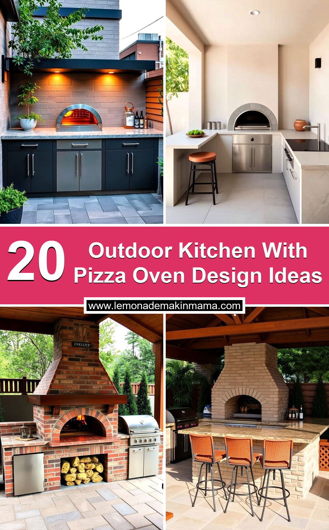 Outdoor Kitchen With Pizza Oven Design Ideas