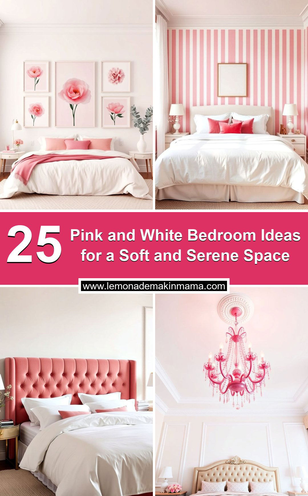 Pink and White Bedroom Ideas for a Soft and Serene Space
