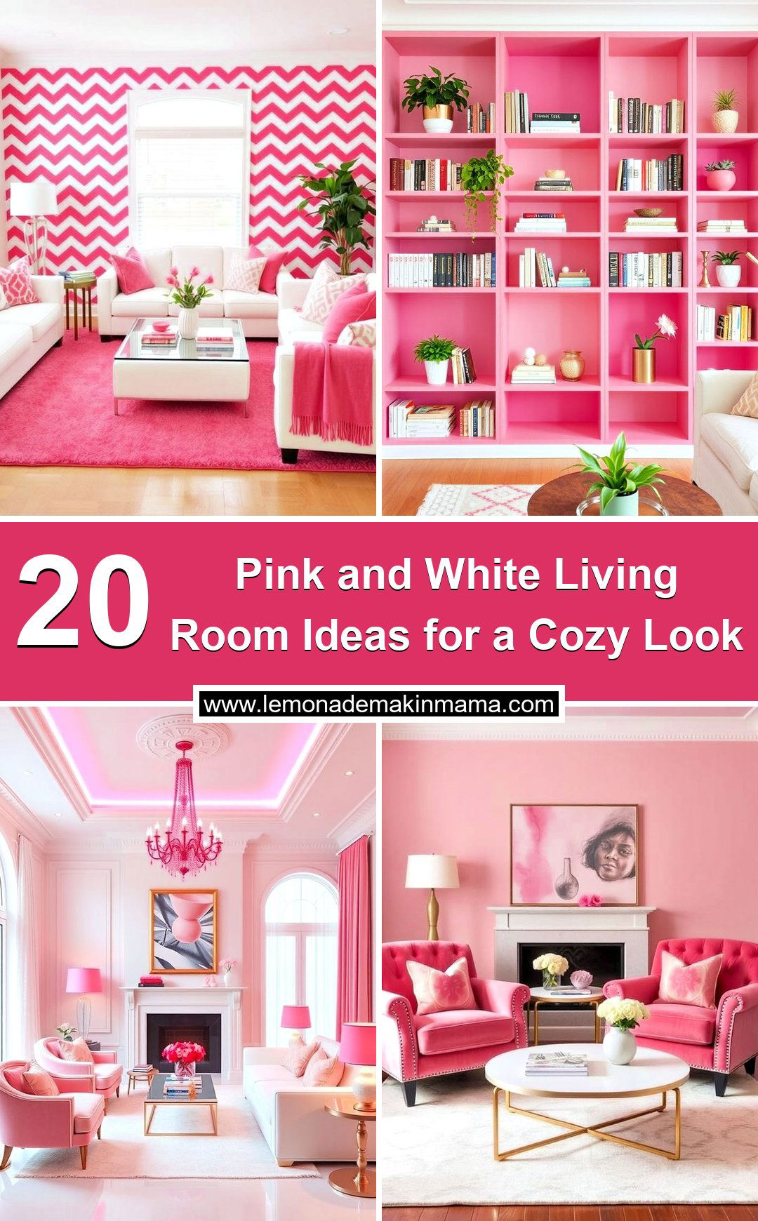 Pink and White Living Room Ideas for a Cozy Look