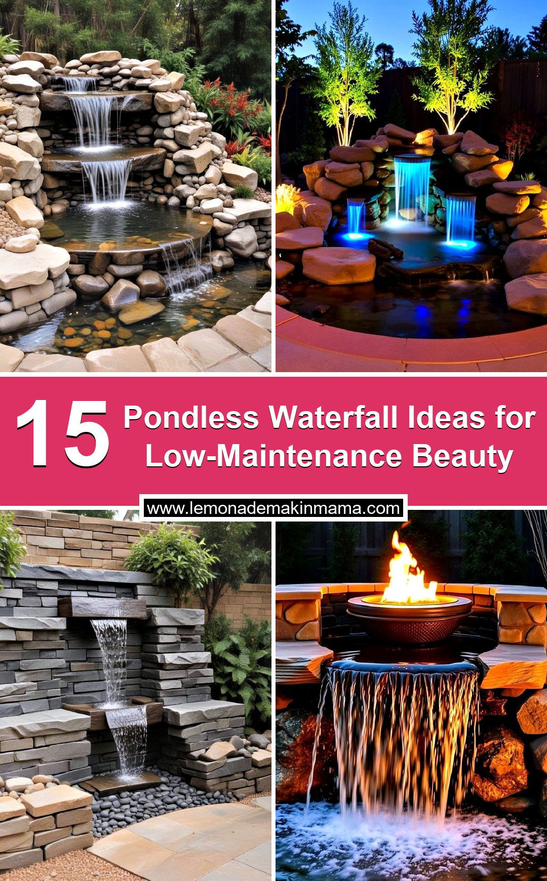 Pondless Waterfall Ideas for Low-Maintenance Beauty