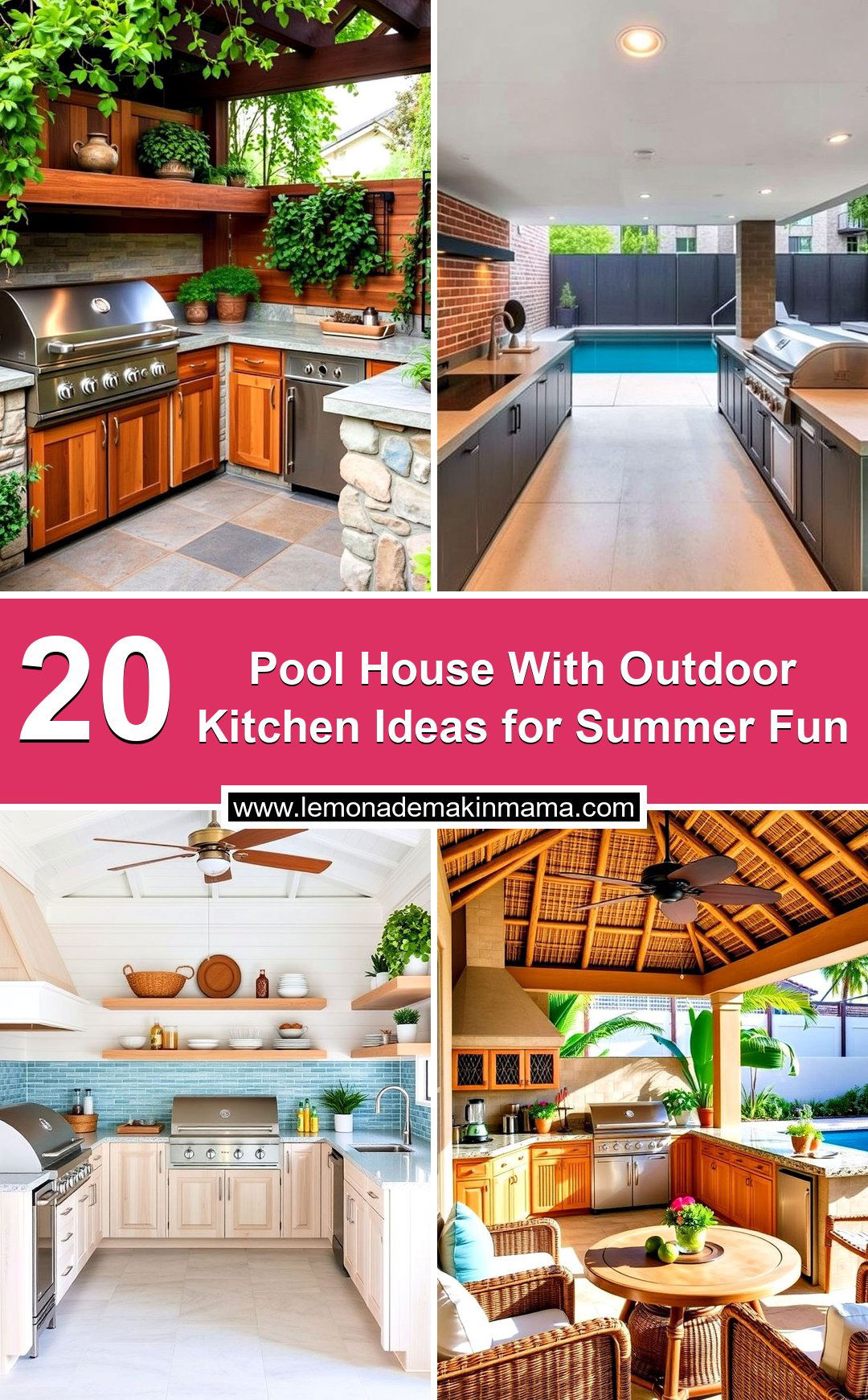 Pool House With Outdoor Kitchen Ideas for Summer Fun