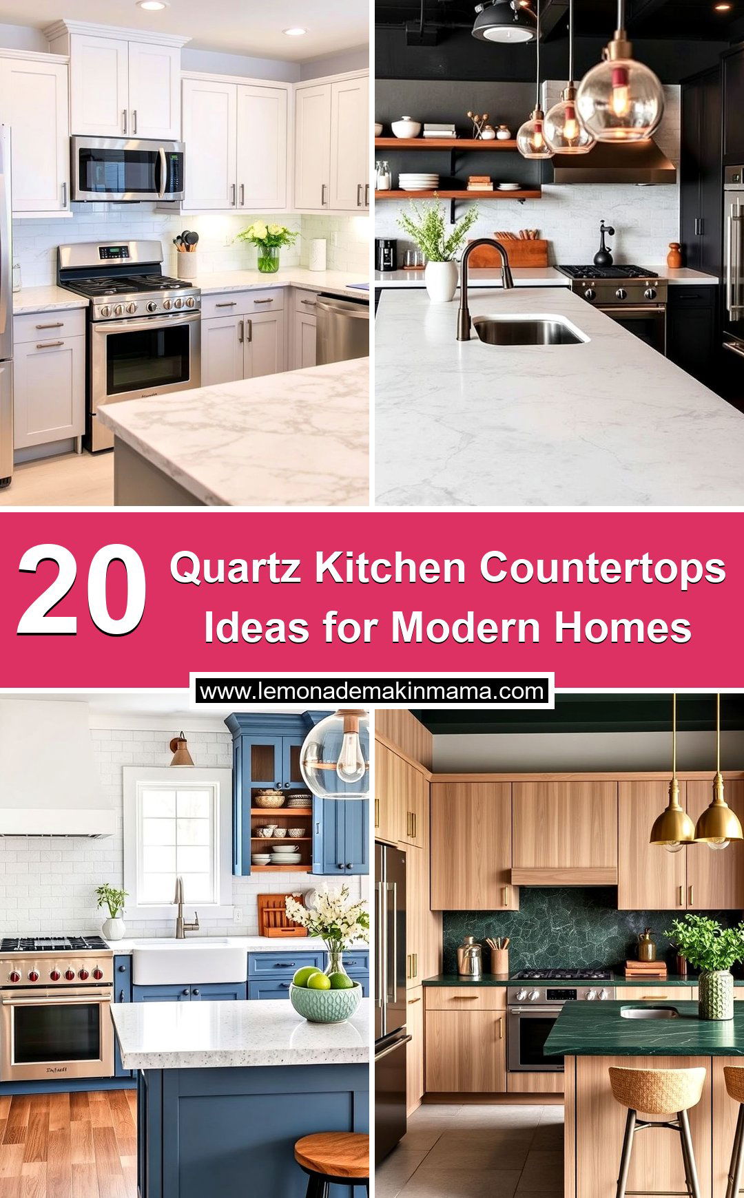 Quartz Kitchen Countertops Ideas for Modern Homes