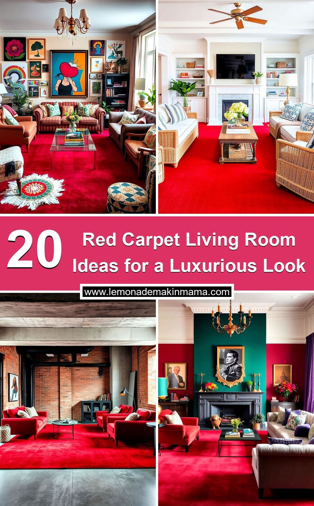 Red Carpet Living Room Ideas for a Luxurious Look