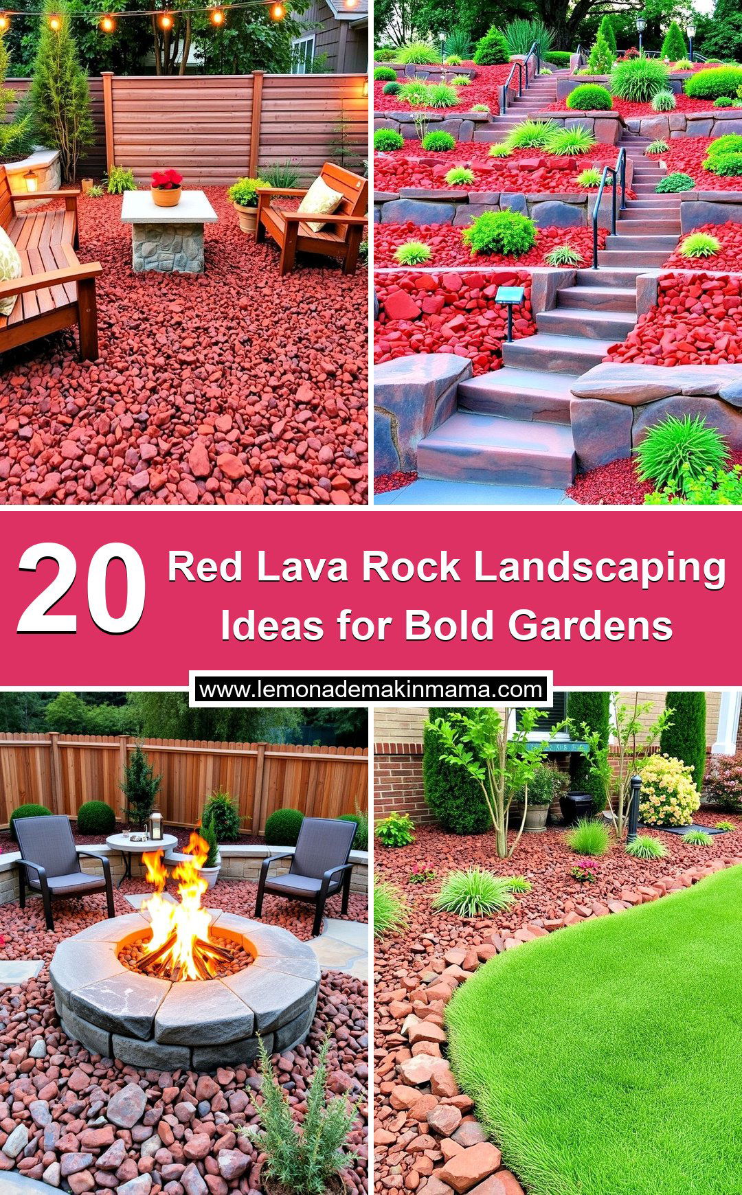 Red Lava Rock Landscaping Ideas for Bold Gardens