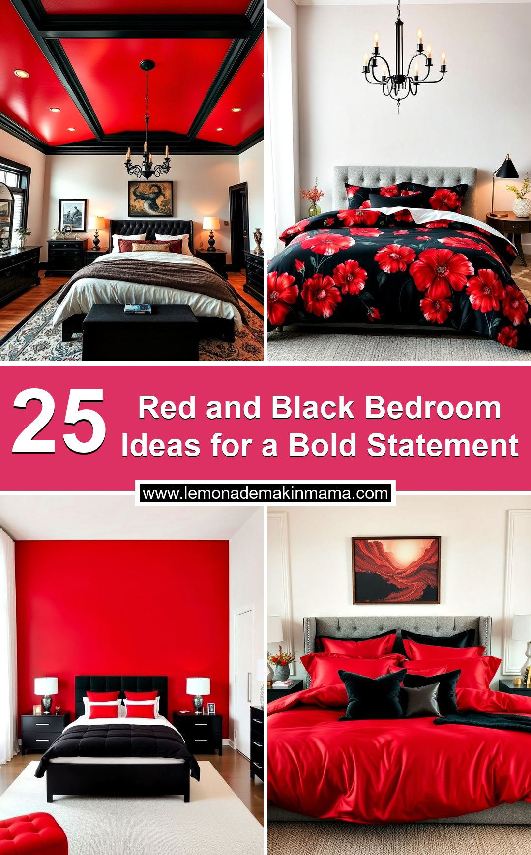 Red and Black Bedroom Ideas for a Bold Statement