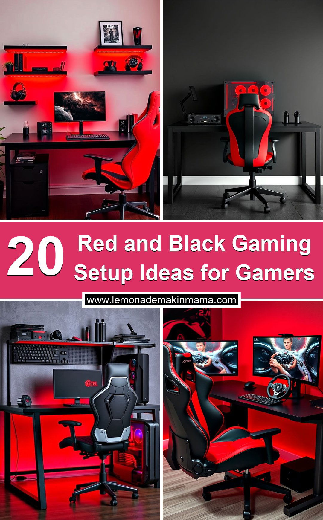 Red and Black Gaming Setup Ideas for Gamers