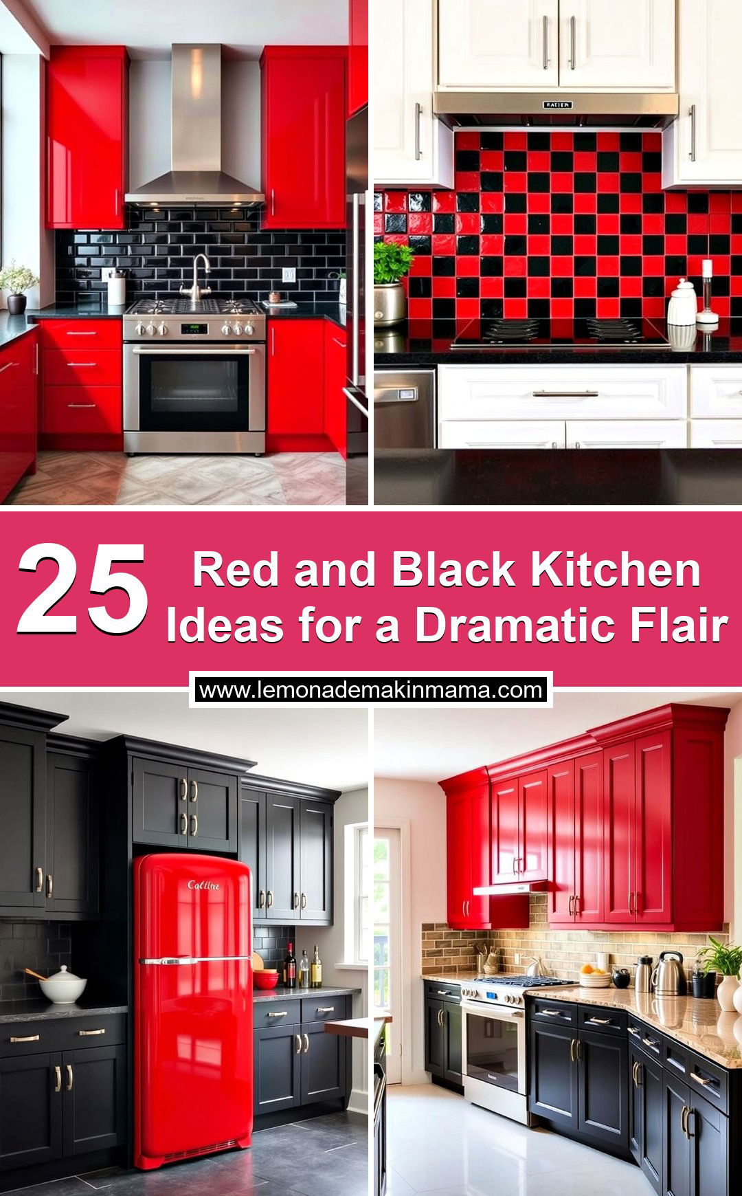 Red and Black Kitchen Ideas for a Dramatic Flair