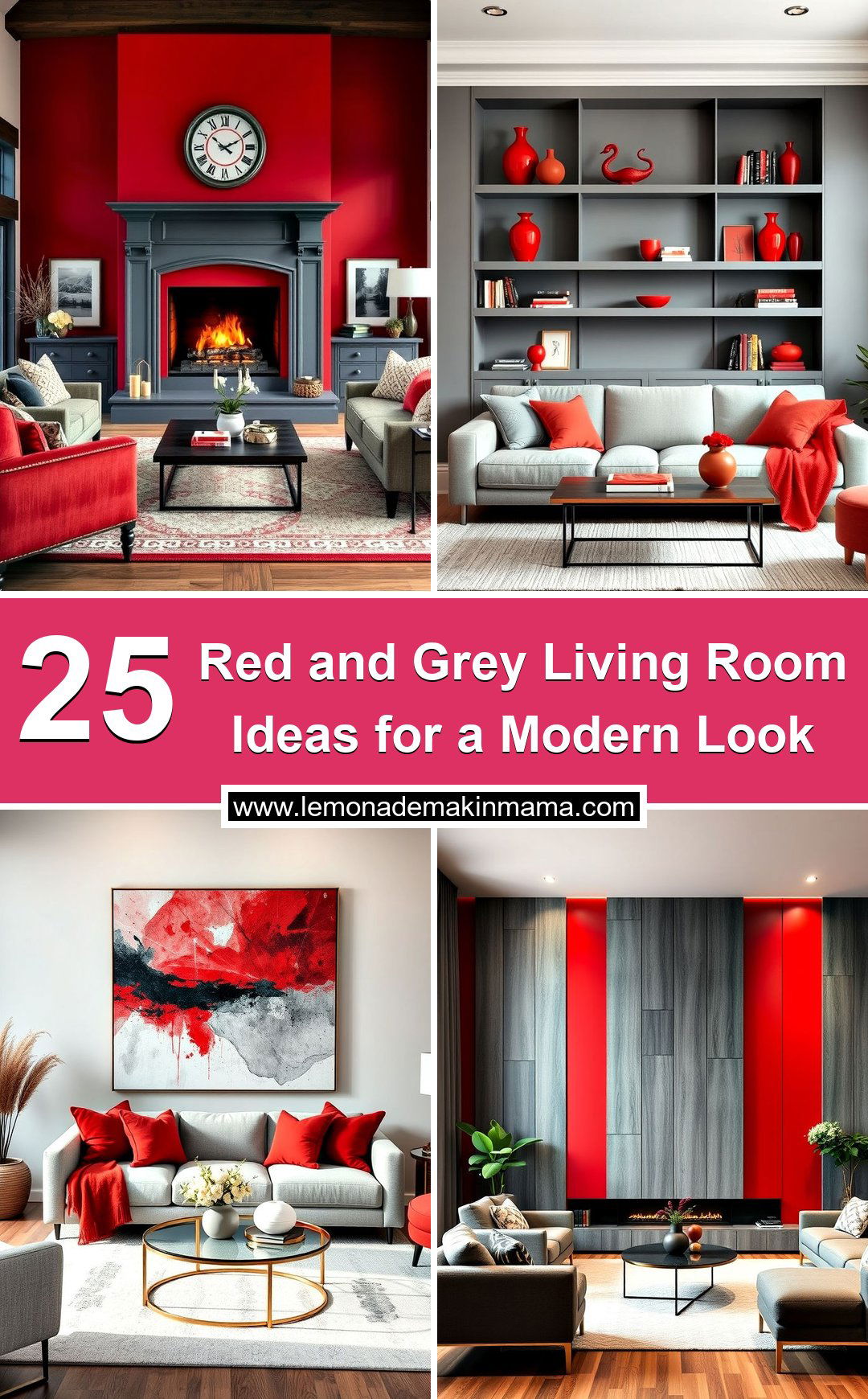 Red and Grey Living Room Ideas for a Modern Look