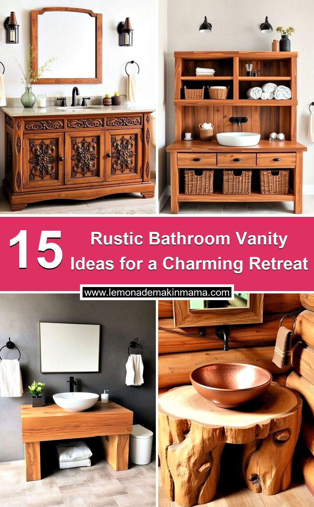 Rustic Bathroom Vanity Ideas for a Charming Retreat