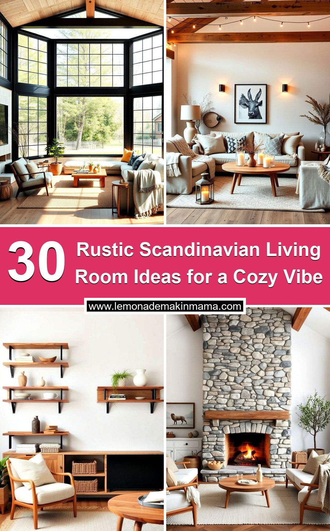 Rustic Scandinavian Living Room Ideas for a Cozy Vibe
