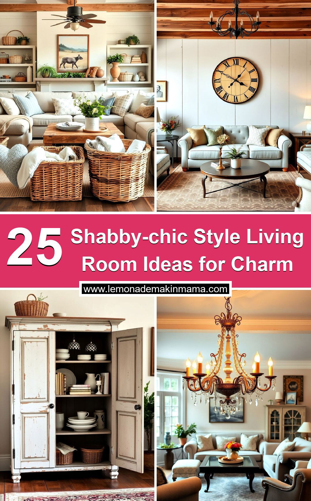 Shabby-chic Style Living Room Ideas for Charm