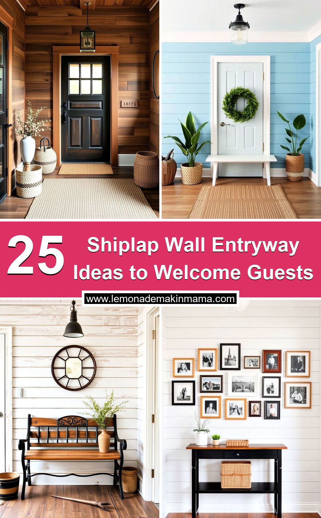 Shiplap Wall Entryway Ideas to Welcome Guests