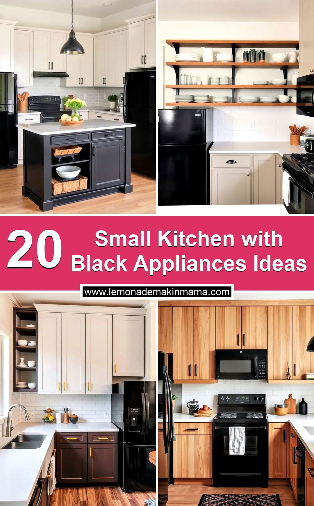 Small Kitchen with Black Appliances Ideas