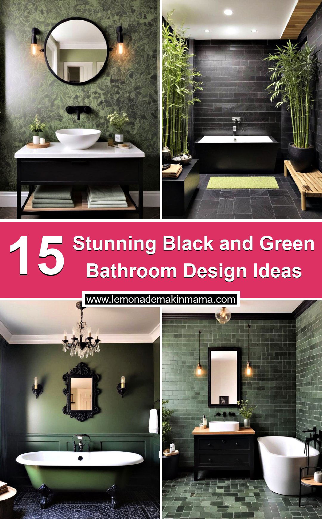 Stunning Black and Green Bathroom Design Ideas