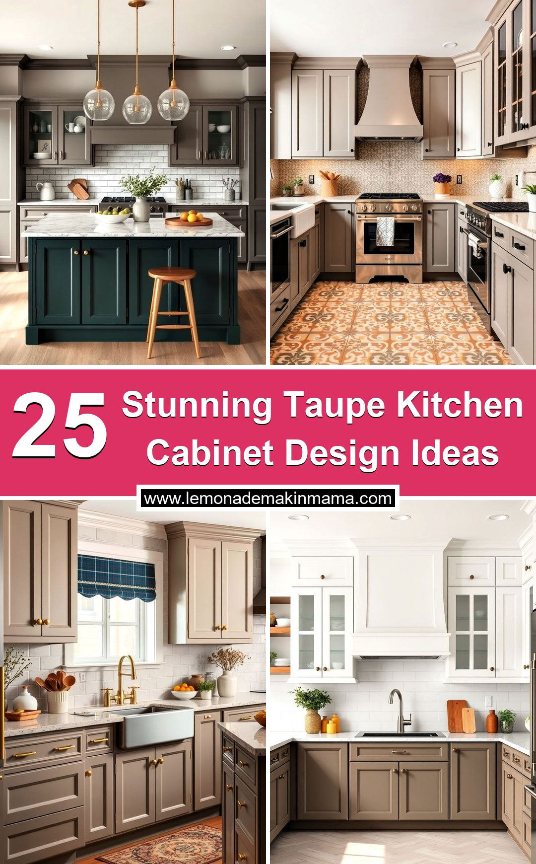 Stunning Taupe Kitchen Cabinet Design Ideas