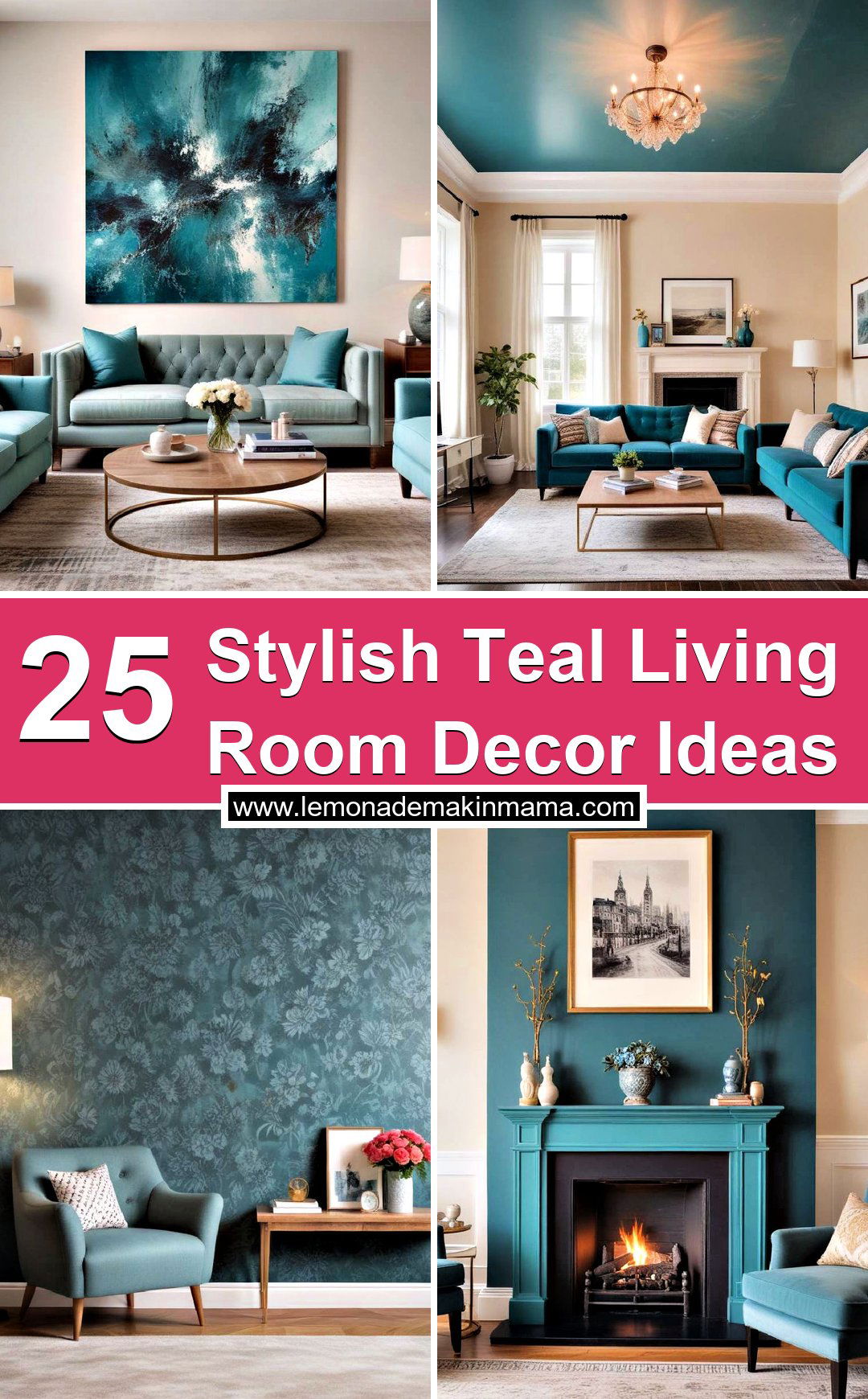 Stylish Teal Living Room Decor Ideas