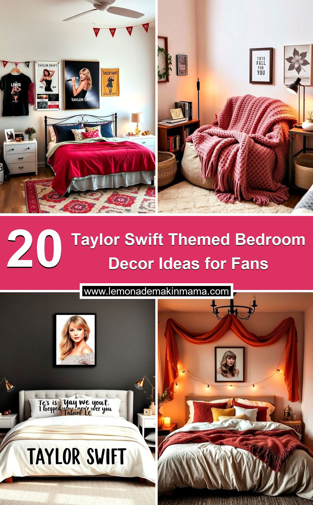 Taylor Swift Themed Bedroom Decor Ideas for Fans