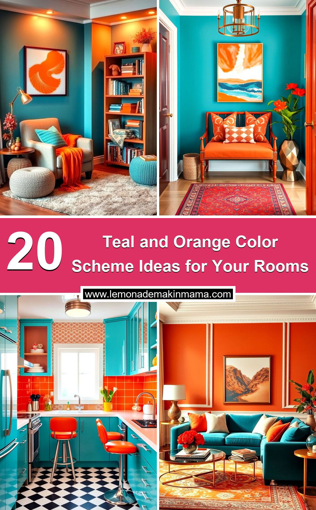 Teal and Orange Color Scheme Ideas for Your Rooms