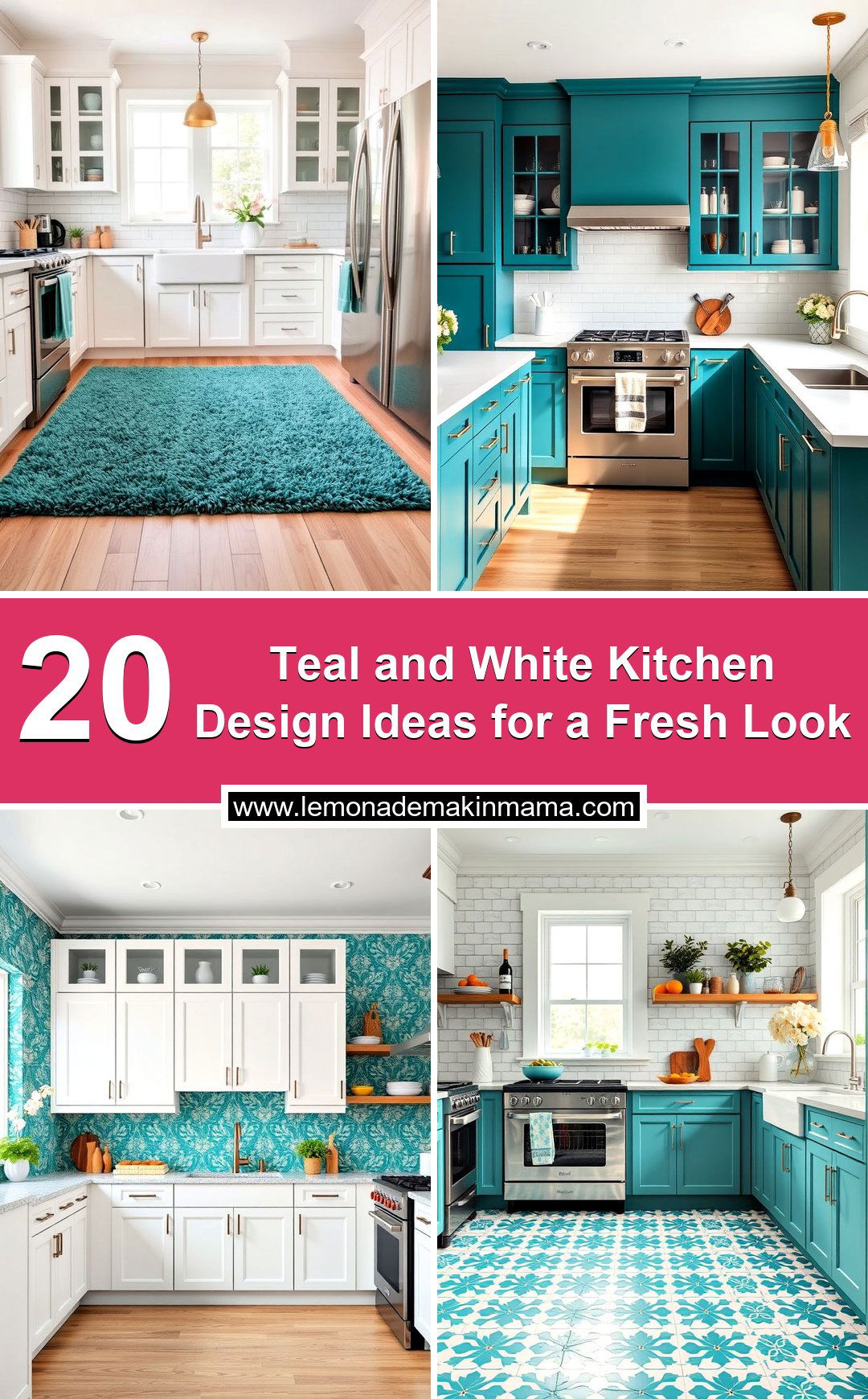 Teal and White Kitchen Design Ideas for a Fresh Look